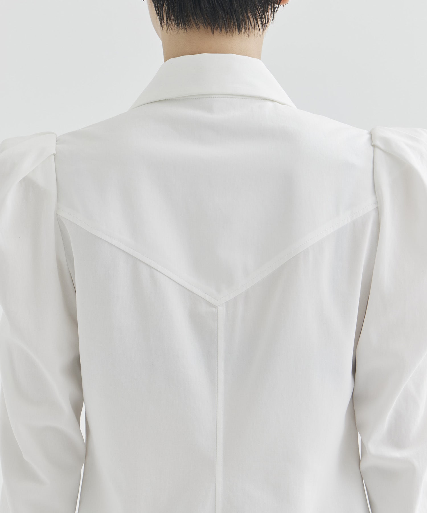 PUFF-SLEEVED COTTON SATIN SHIRT FETICO