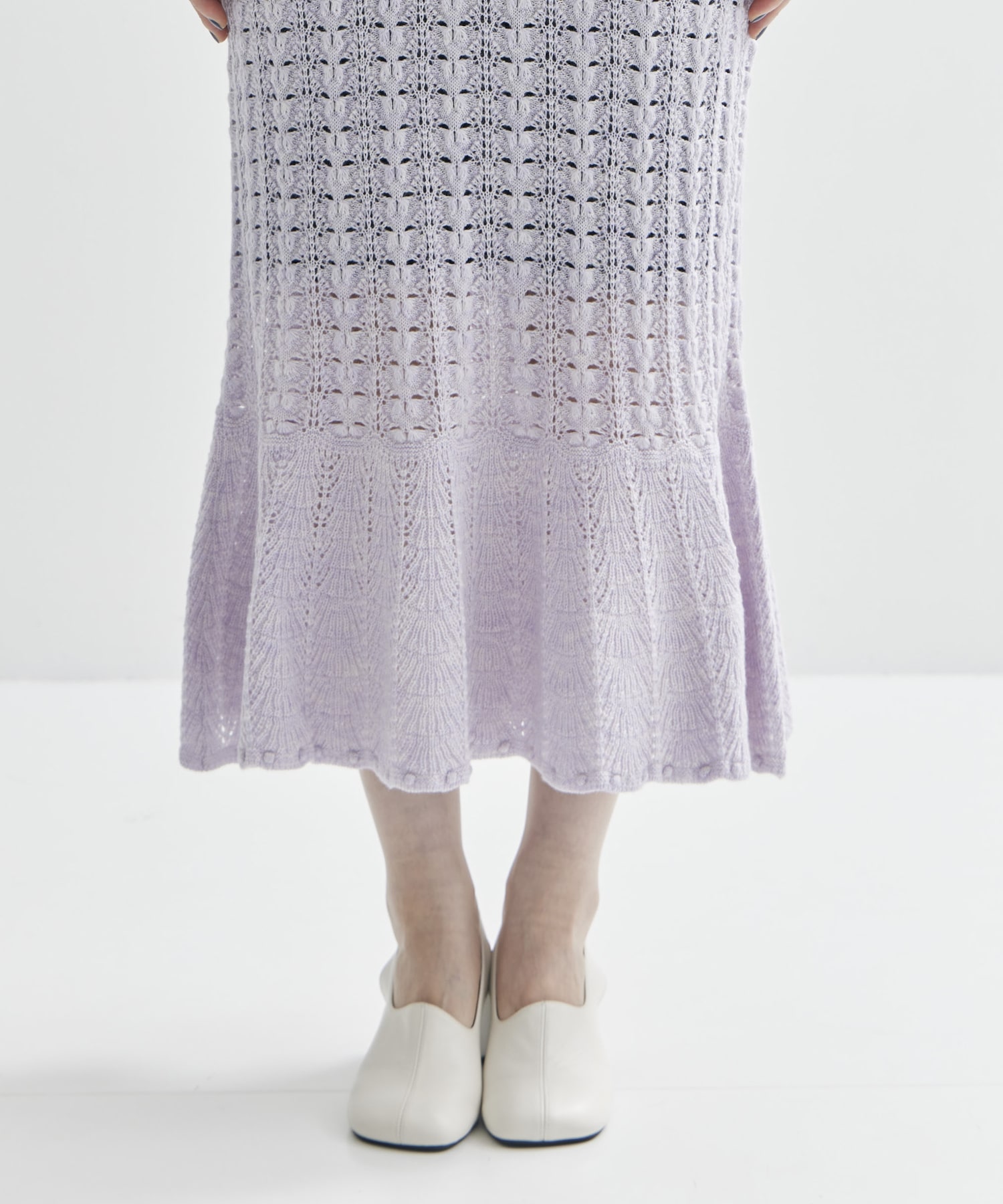 Openwork Pattern Knitted Dress Mame Kurogouchi