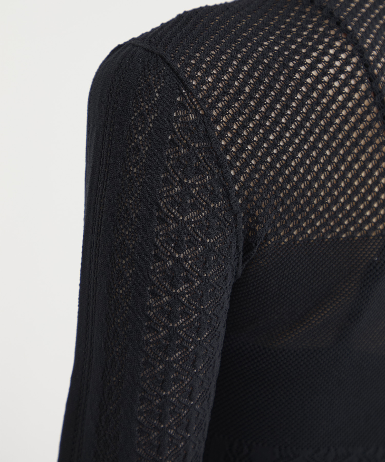 LACE KNIT HIGH NECK BODYSUIT FETICO