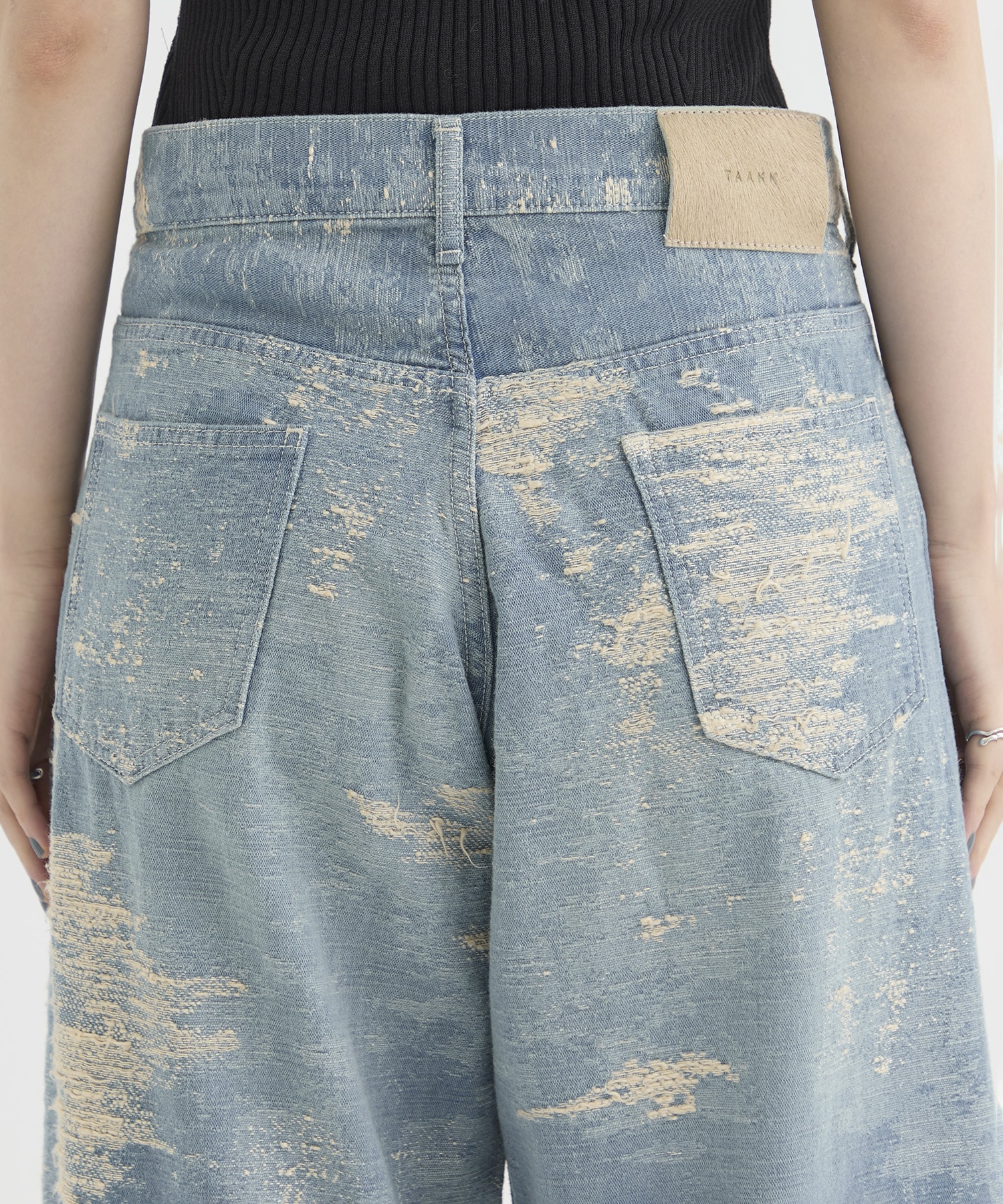 DENIM WIDE PANTS TAAKK