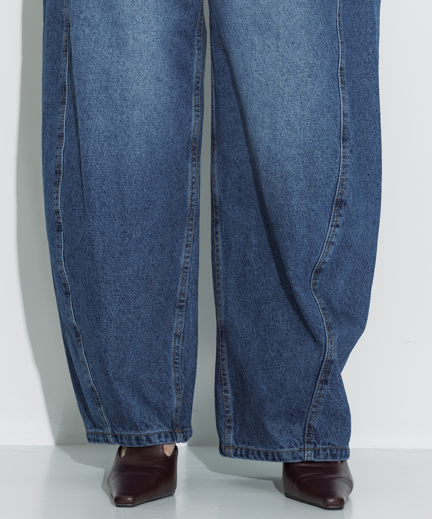 OVER WAIST SWITCHING DENIM AMERI