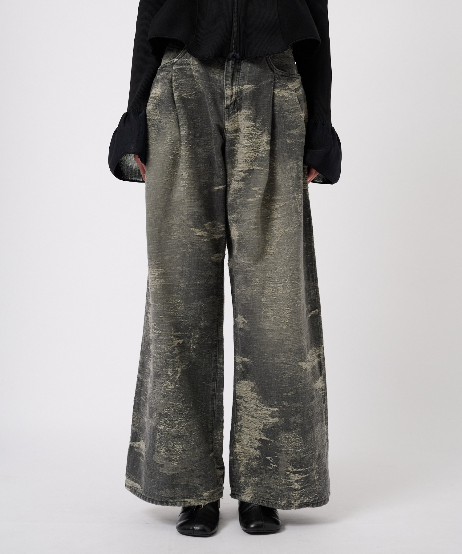 DENIM WIDE PANTS TAAKK