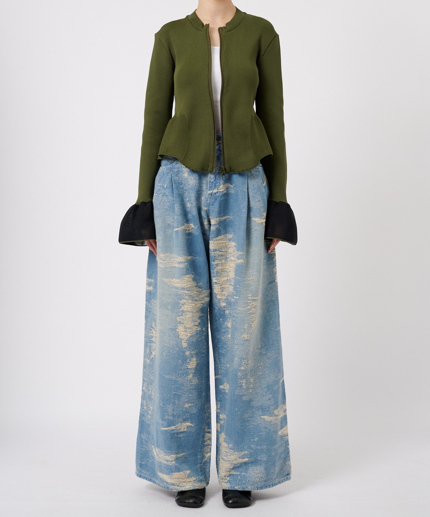 DENIM WIDE PANTS TAAKK