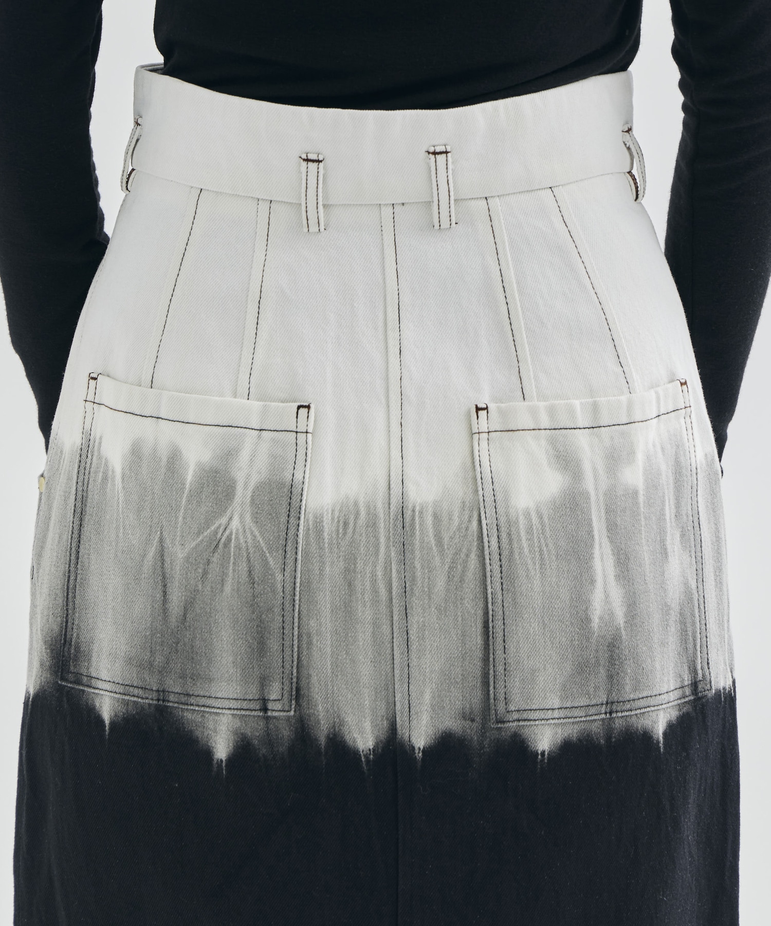 Gradient Dye A-Line Denim Skirt Mame Kurogouchi