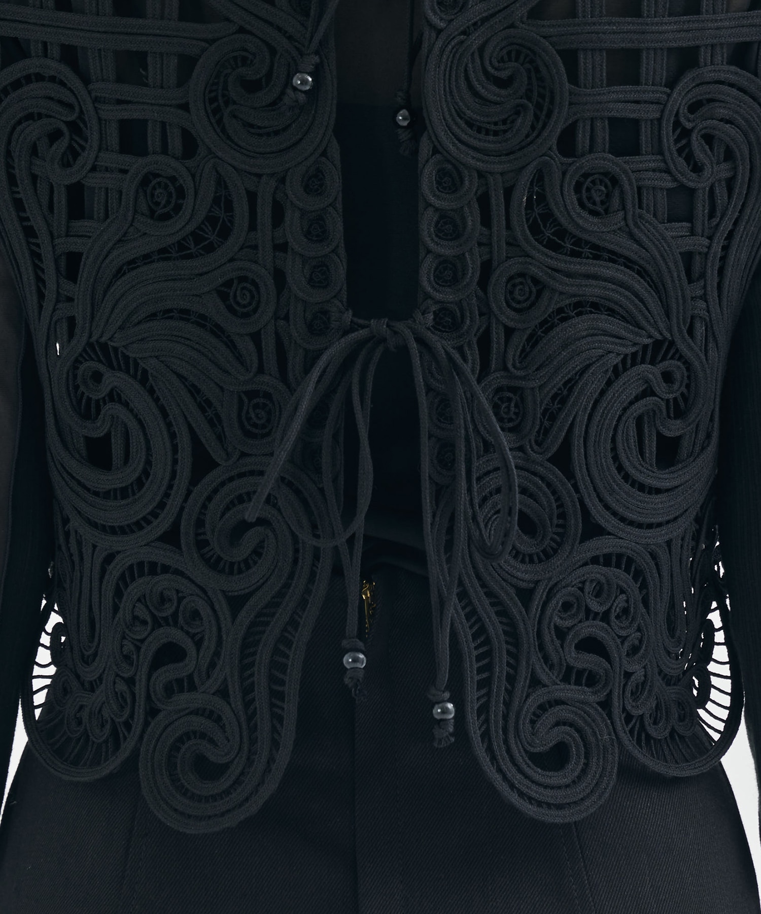 Cord Embroidery Vest Mame Kurogouchi