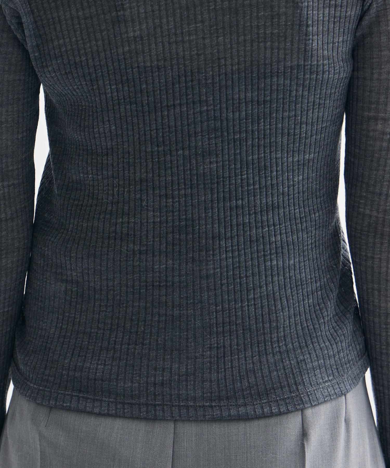 WOOL RIB CREW NECK TOP WITH HOOK JOHN LAWRENCE SULLIVAN