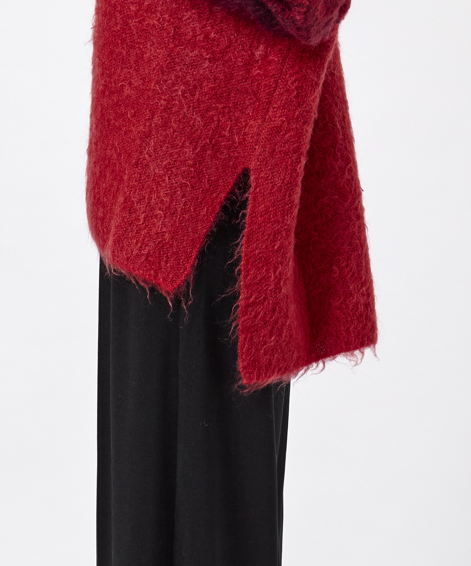 MOHAIR OPEN HIGHNECK KNIT MUKASA