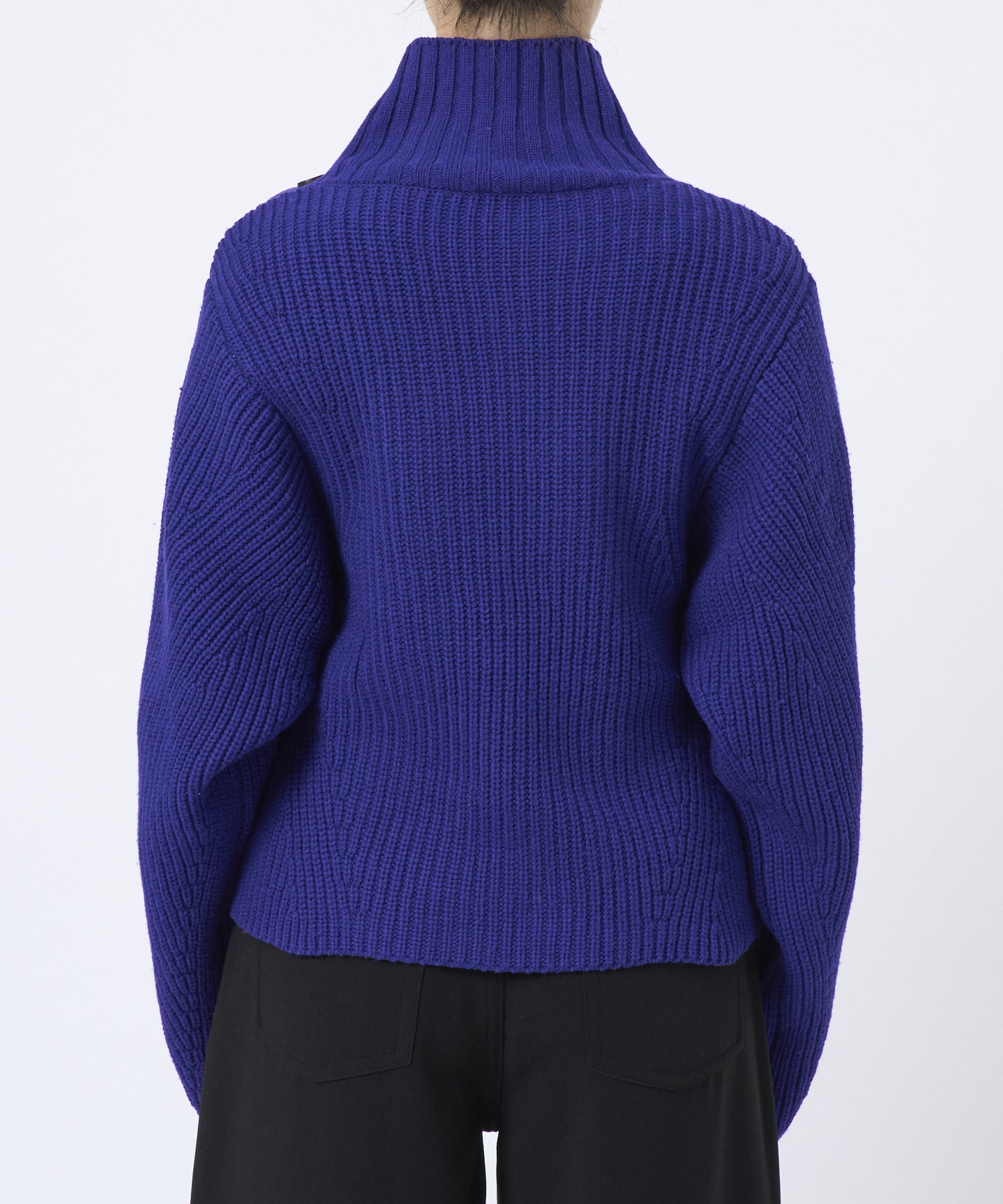 Button Sleeve Wool Knit Top STUDIOUS