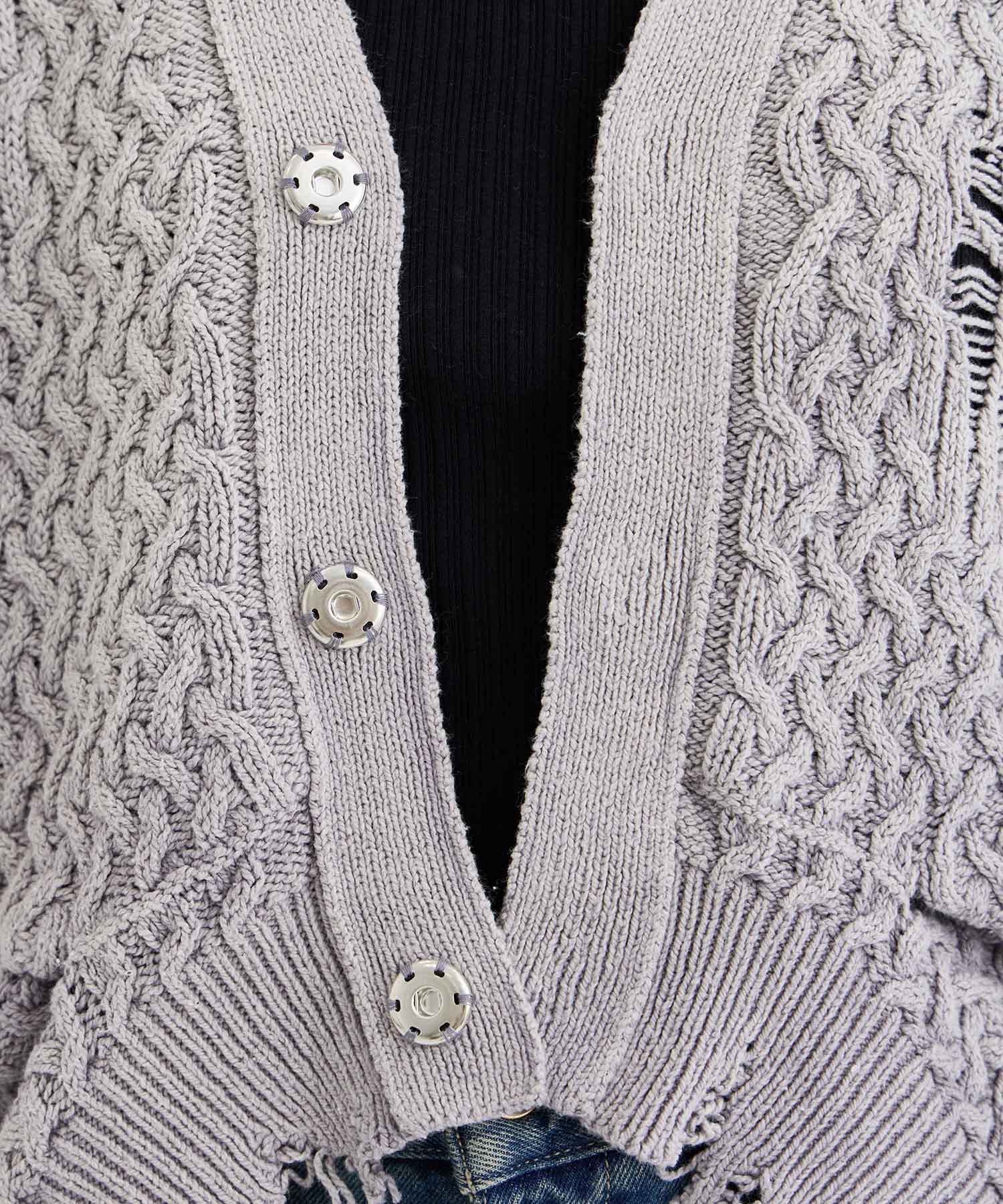 SUNFADED KNIT CARDIGAN Maison MIHARA YASUHIRO