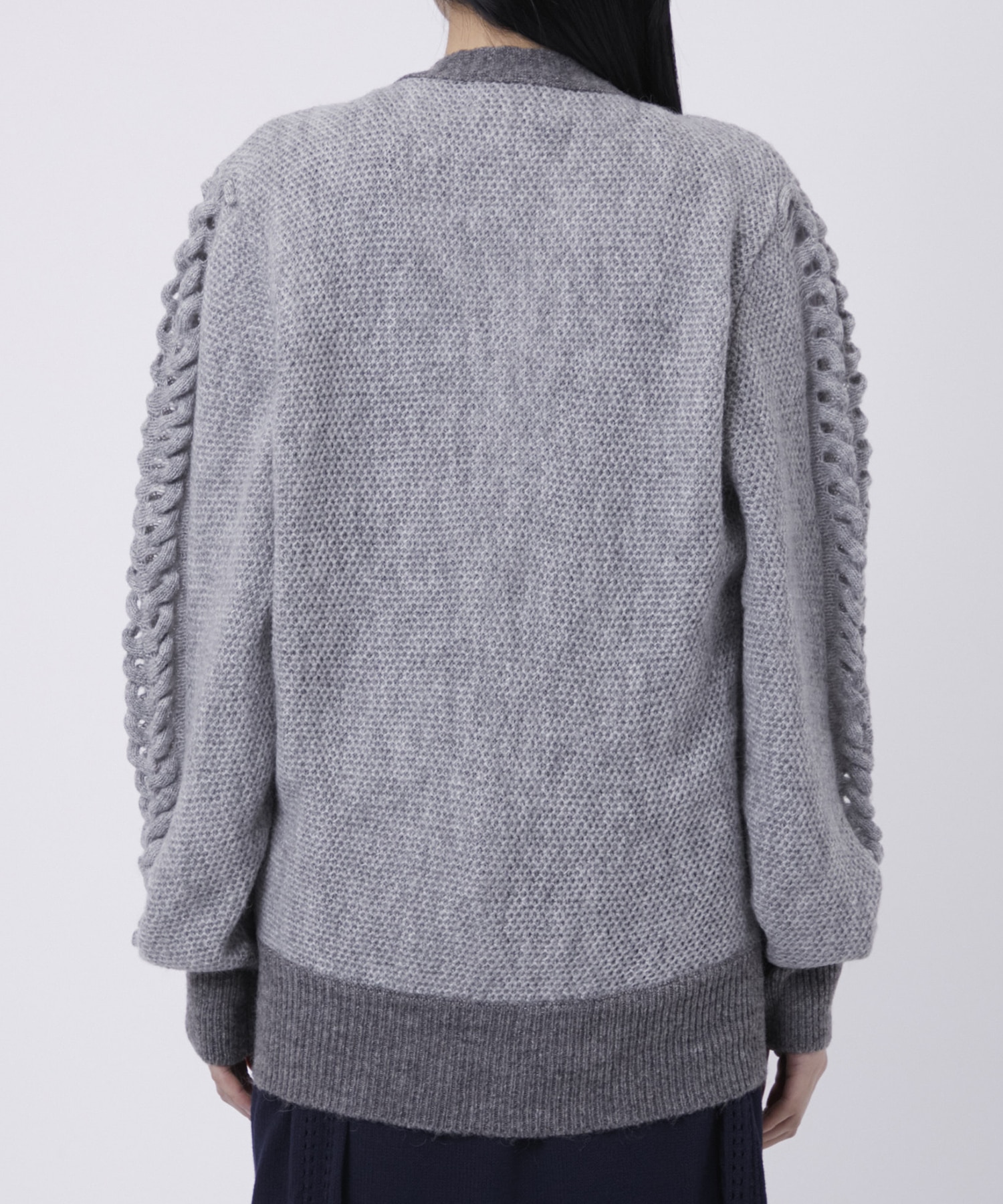 ウールモヘアZIP Knit Cardigan PEIEN