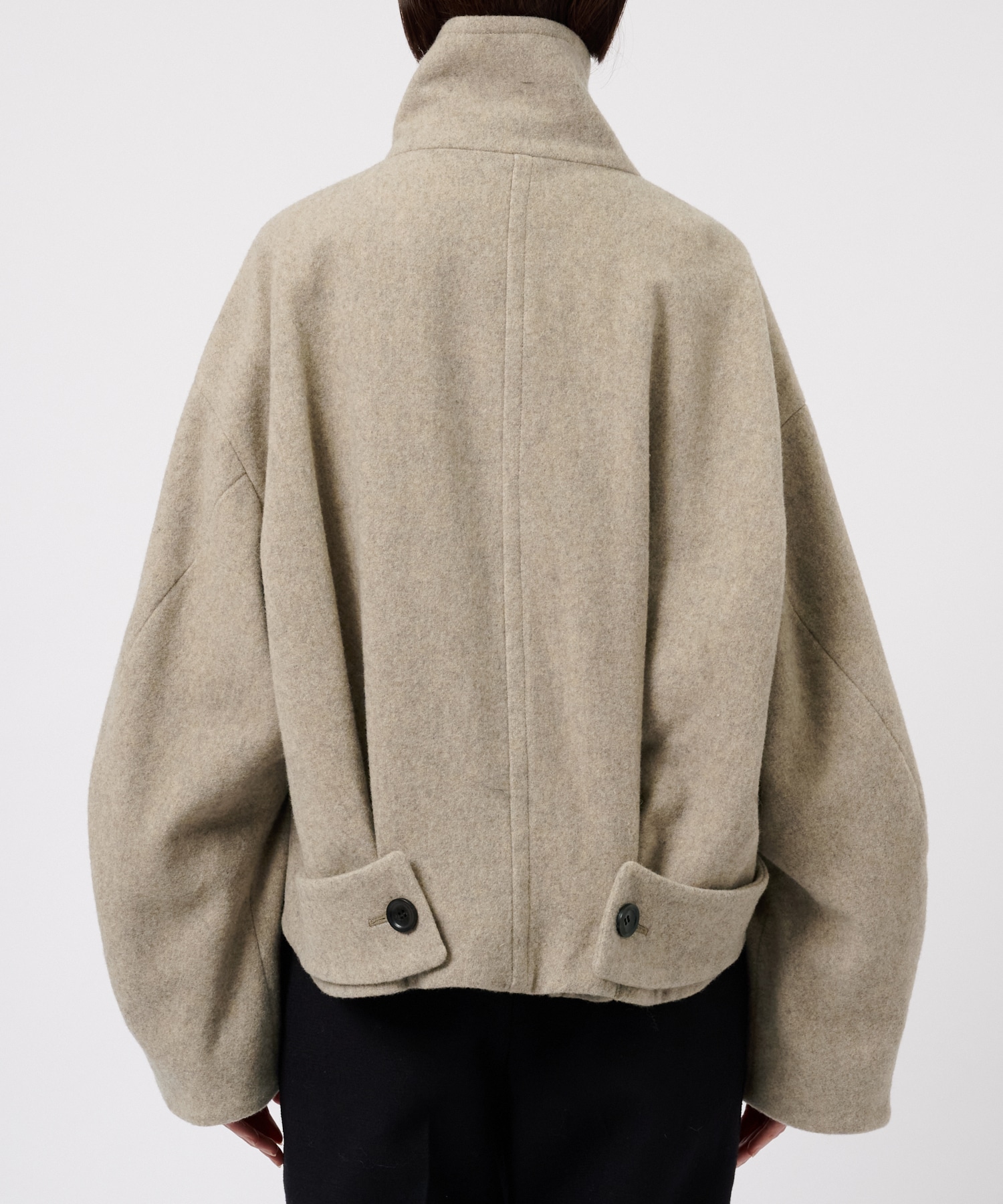 Stand Collar Wool Blouson STUDIOUS