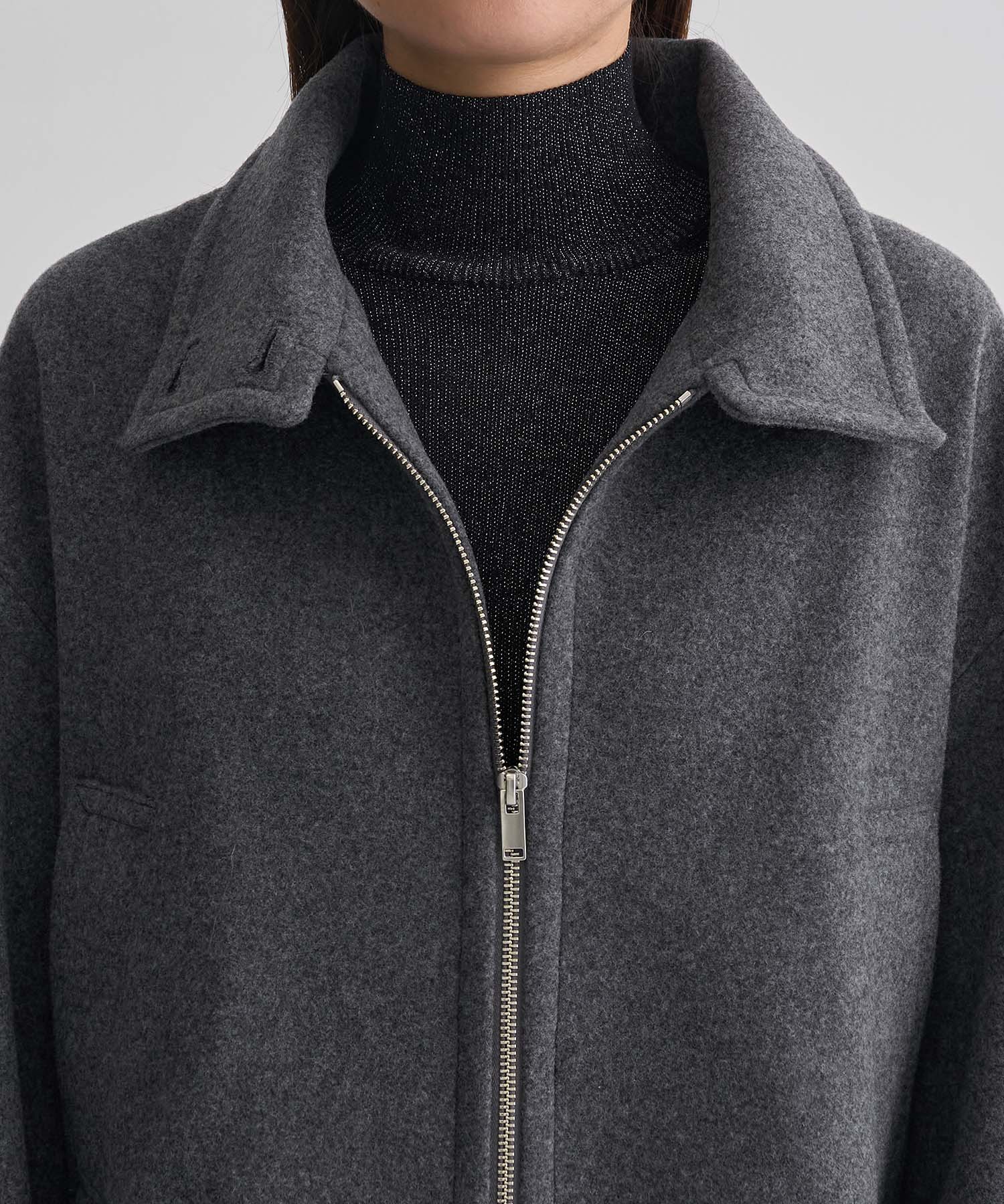 Stand Collar Wool Blouson STUDIOUS