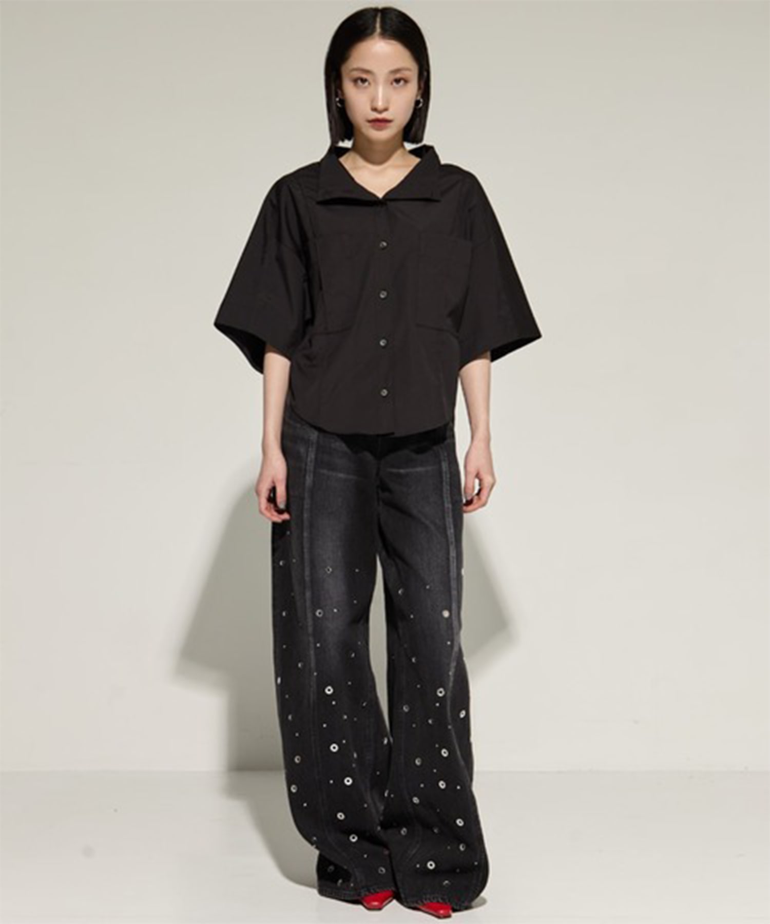 2way Collar Cotton Shirt STUDIOUS
