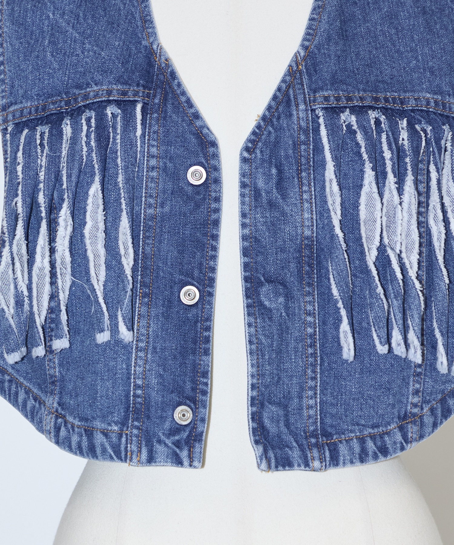 Denim fringe vest TOGA