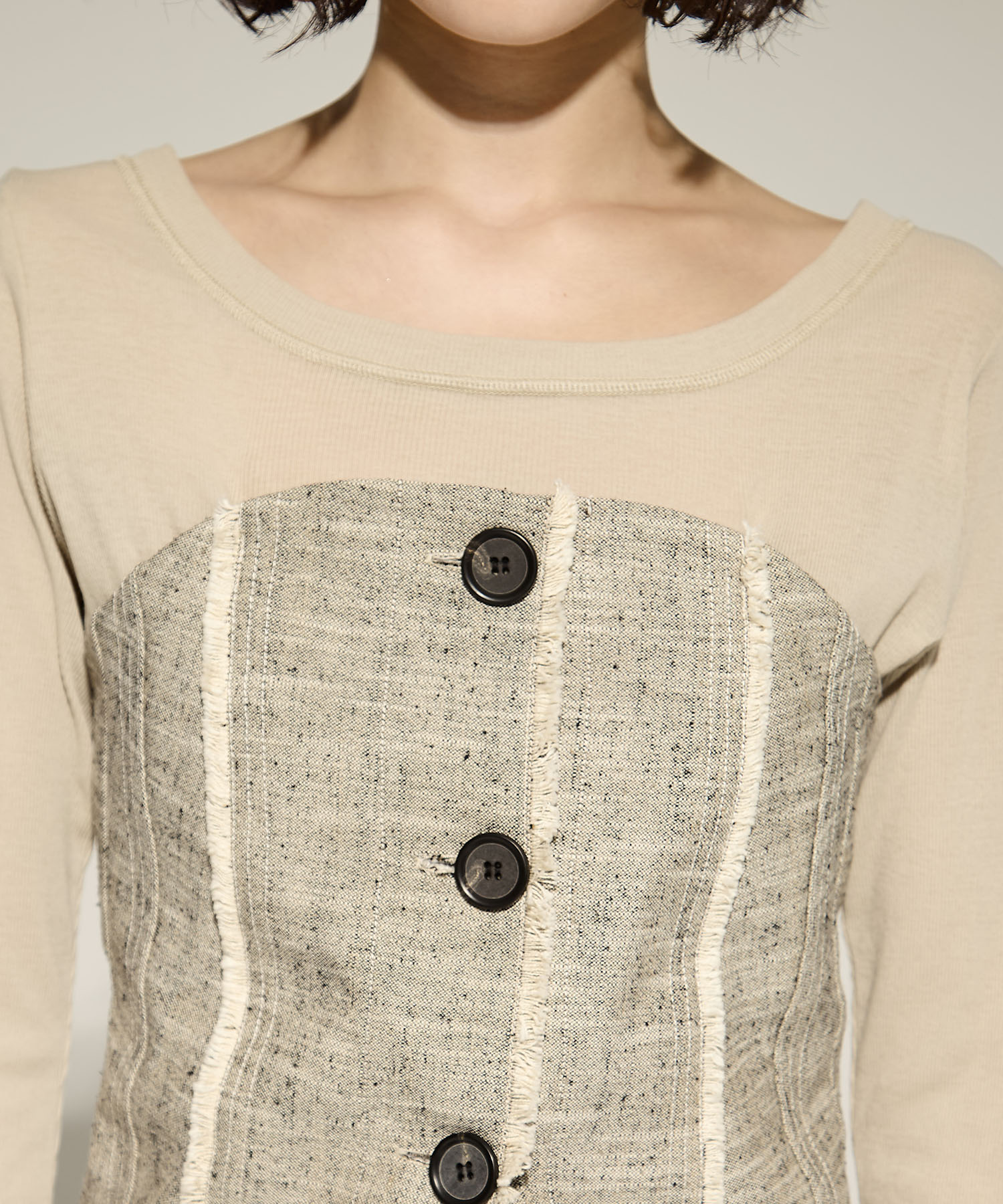 Silk Nep Bustier Combi Top STUDIOUS