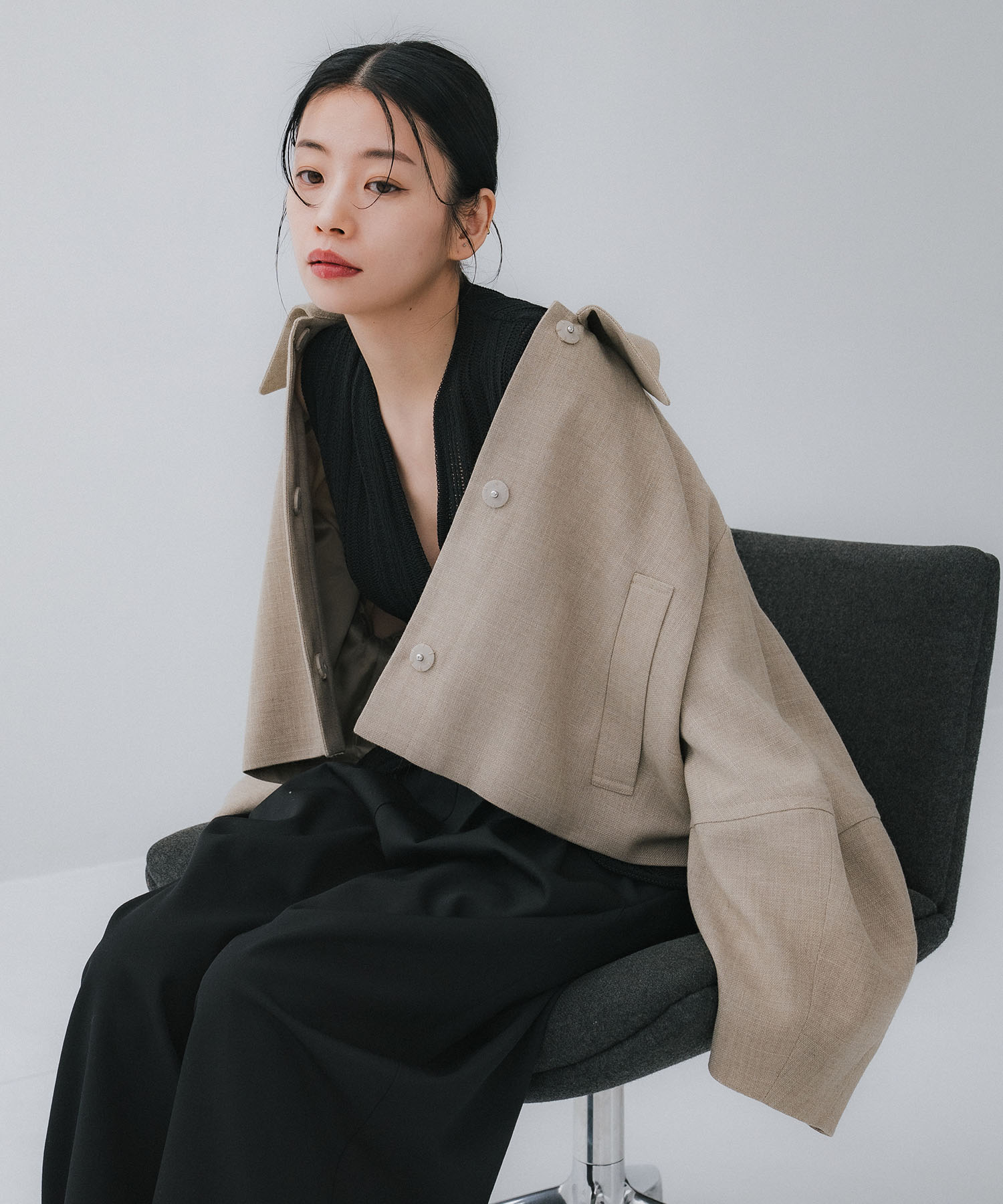COCOON SLEEVE SHORT JACKET CLANE