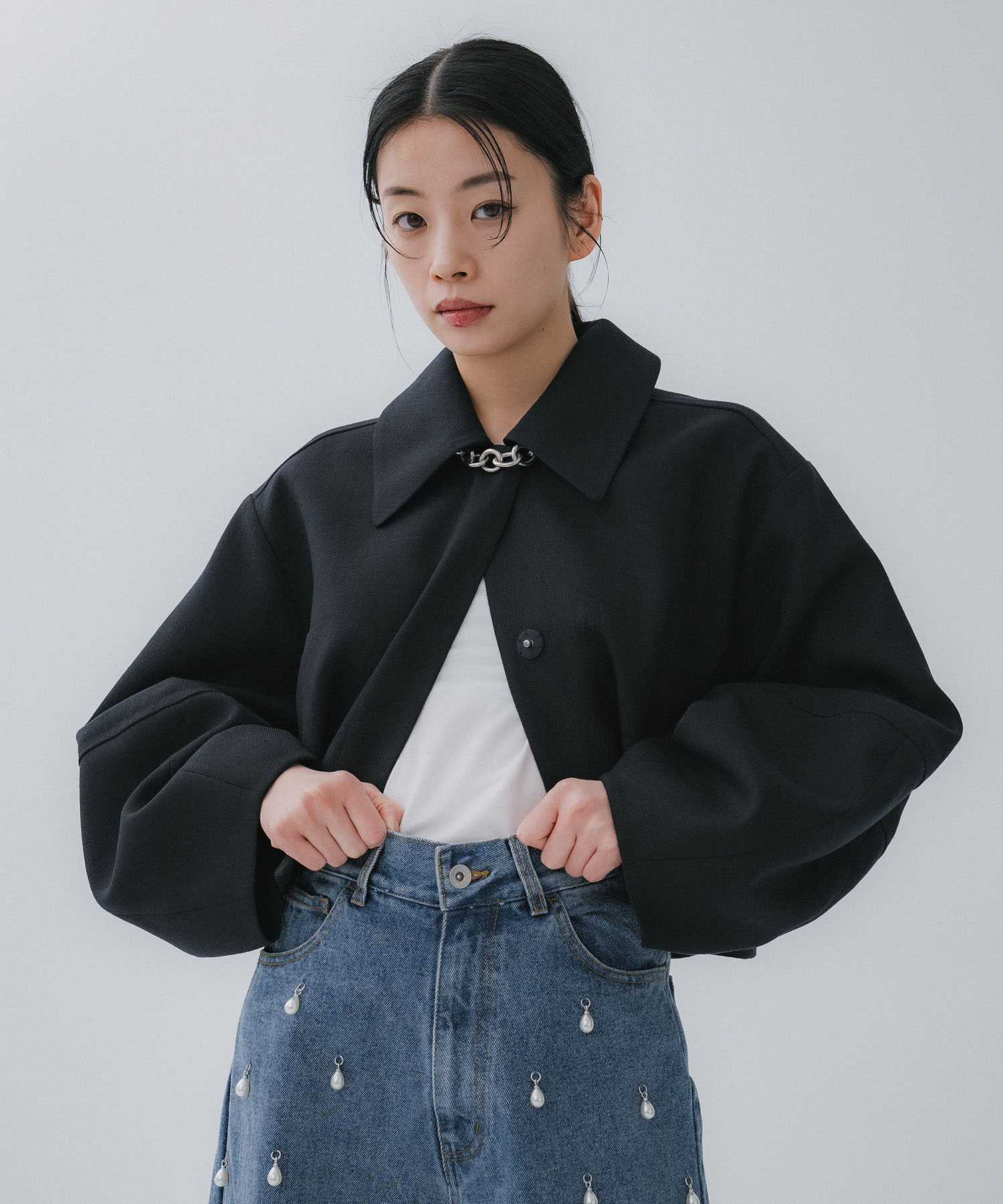COCOON SLEEVE SHORT JACKET CLANE