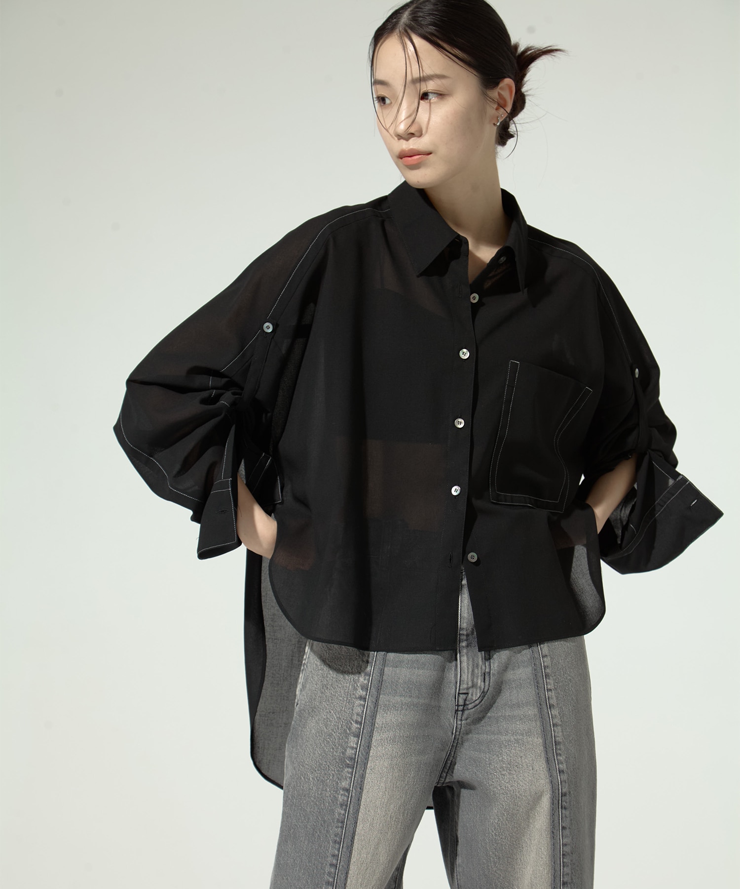 Matte Sheer Over Shirt STUDIOUS