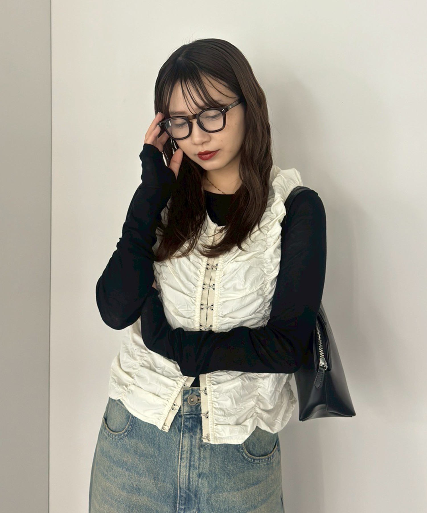 Piping Shirring Blouse TODAYFUL
