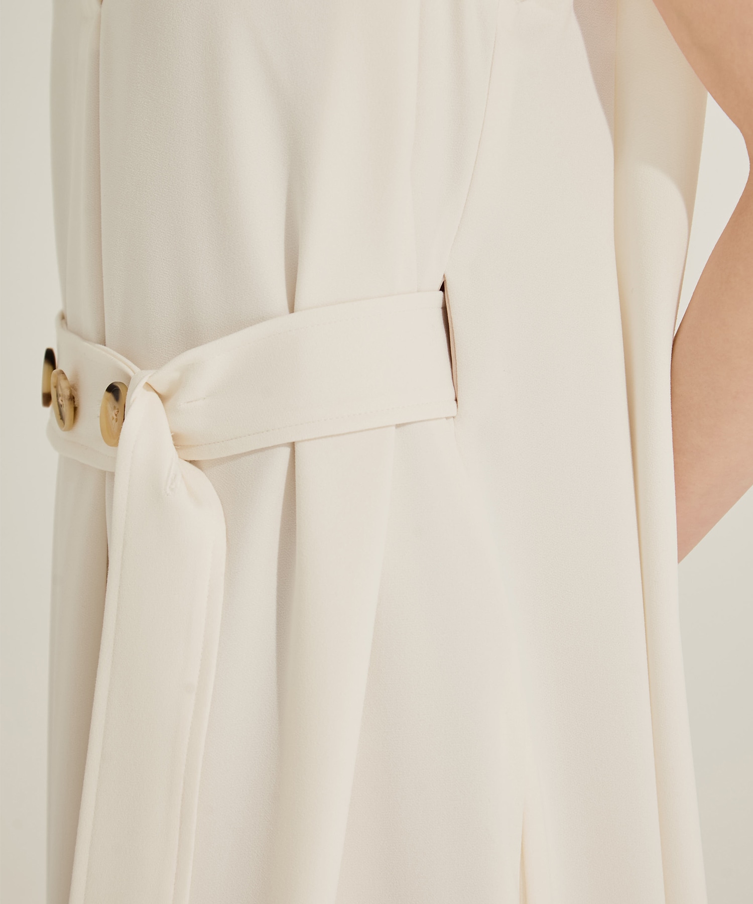 Back Satin Belted Dress STUDIOUS