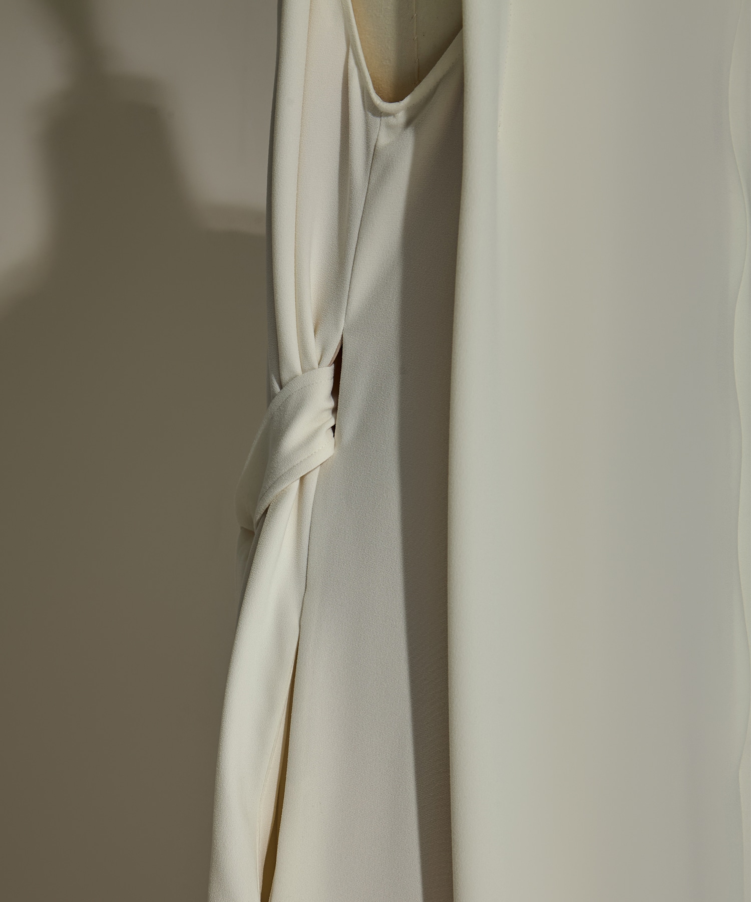 Back Satin Belted Dress STUDIOUS