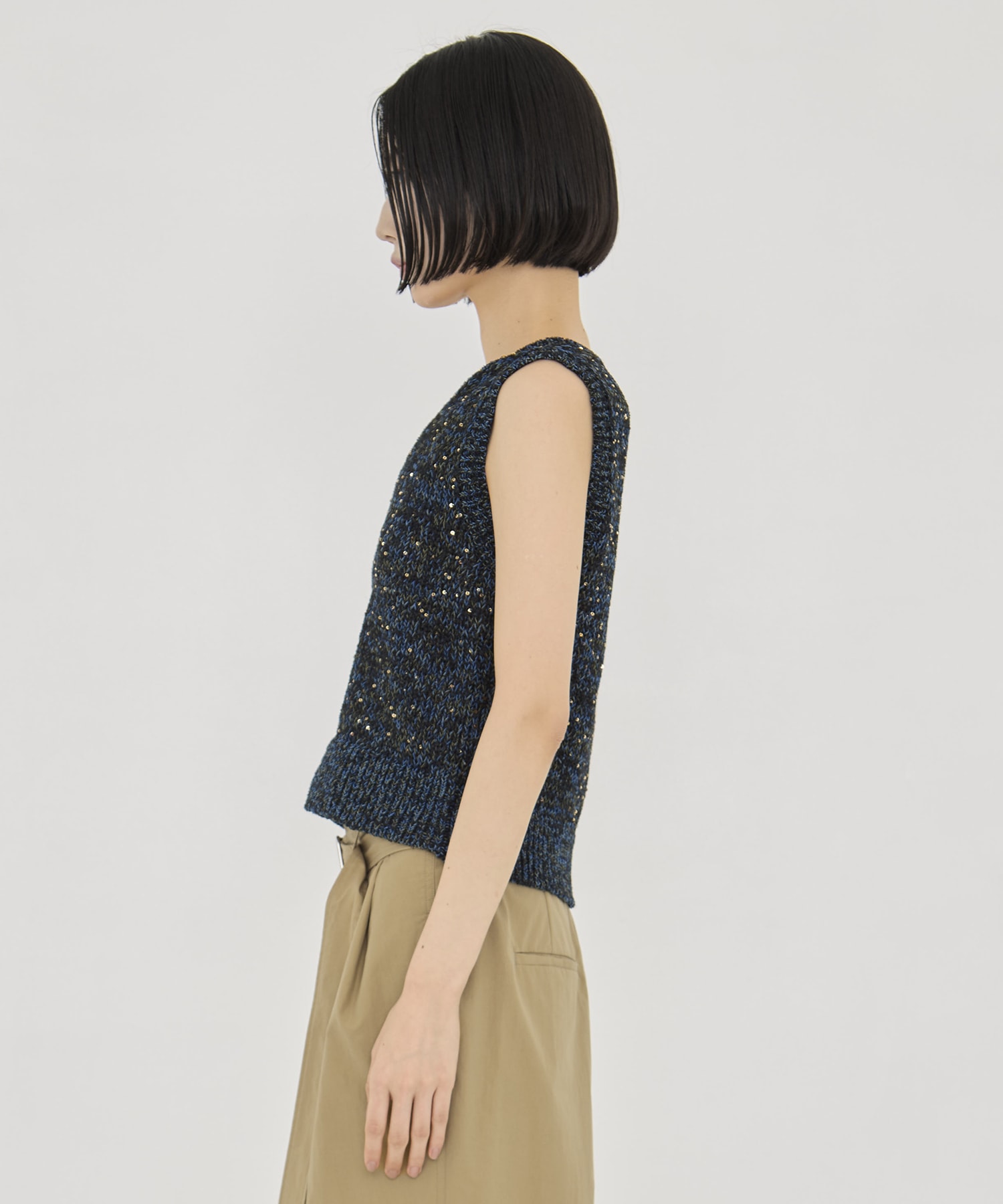 Lila Sequinned knit pullover AKIRANAKA
