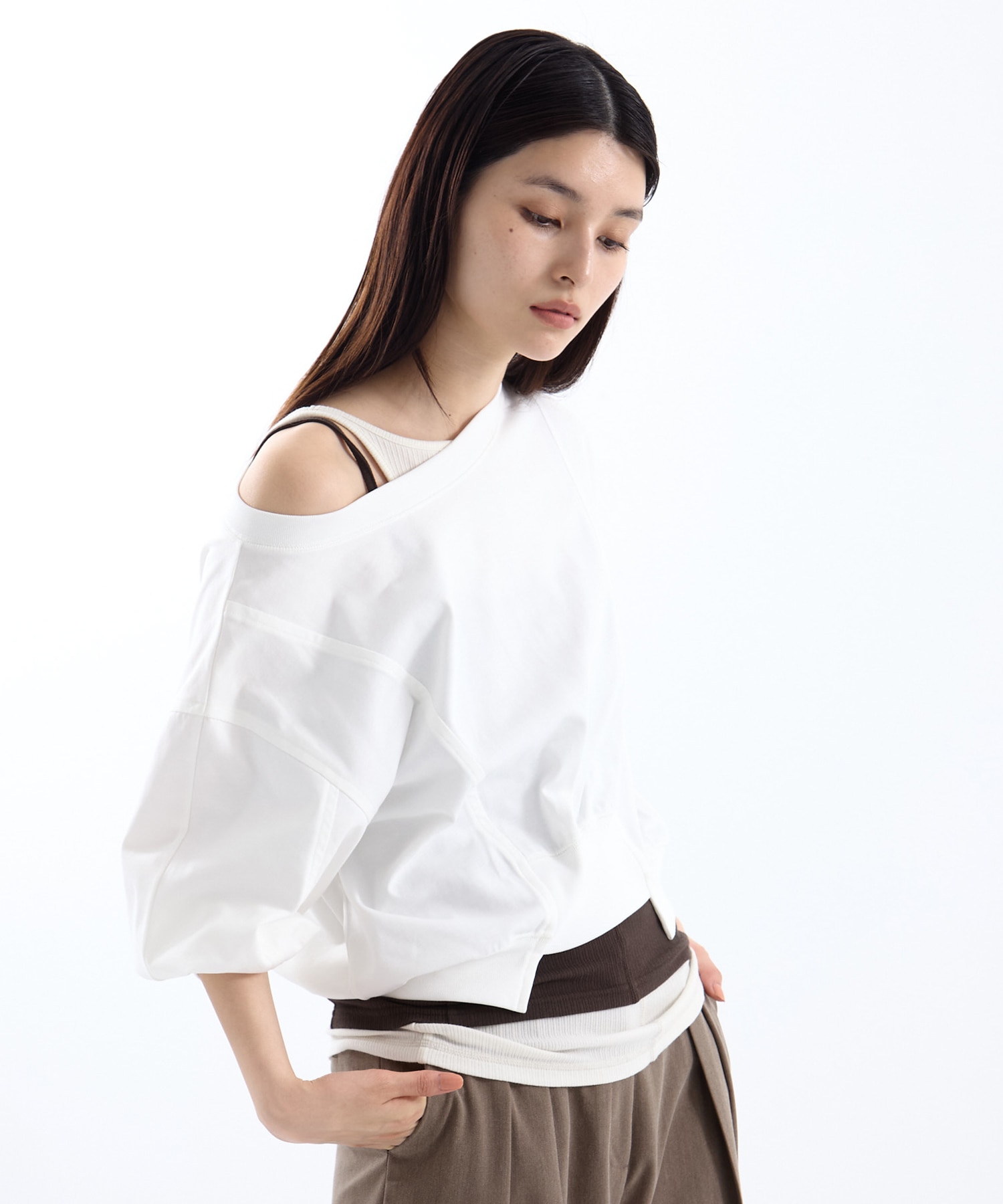 2WAY VOLUME SLEEVE TOPS STUDIOUS