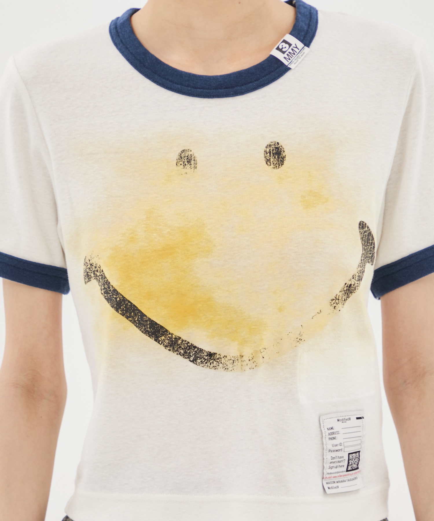 SMILY FACE PRINTED MINI TEE Maison MIHARA YASUHIRO
