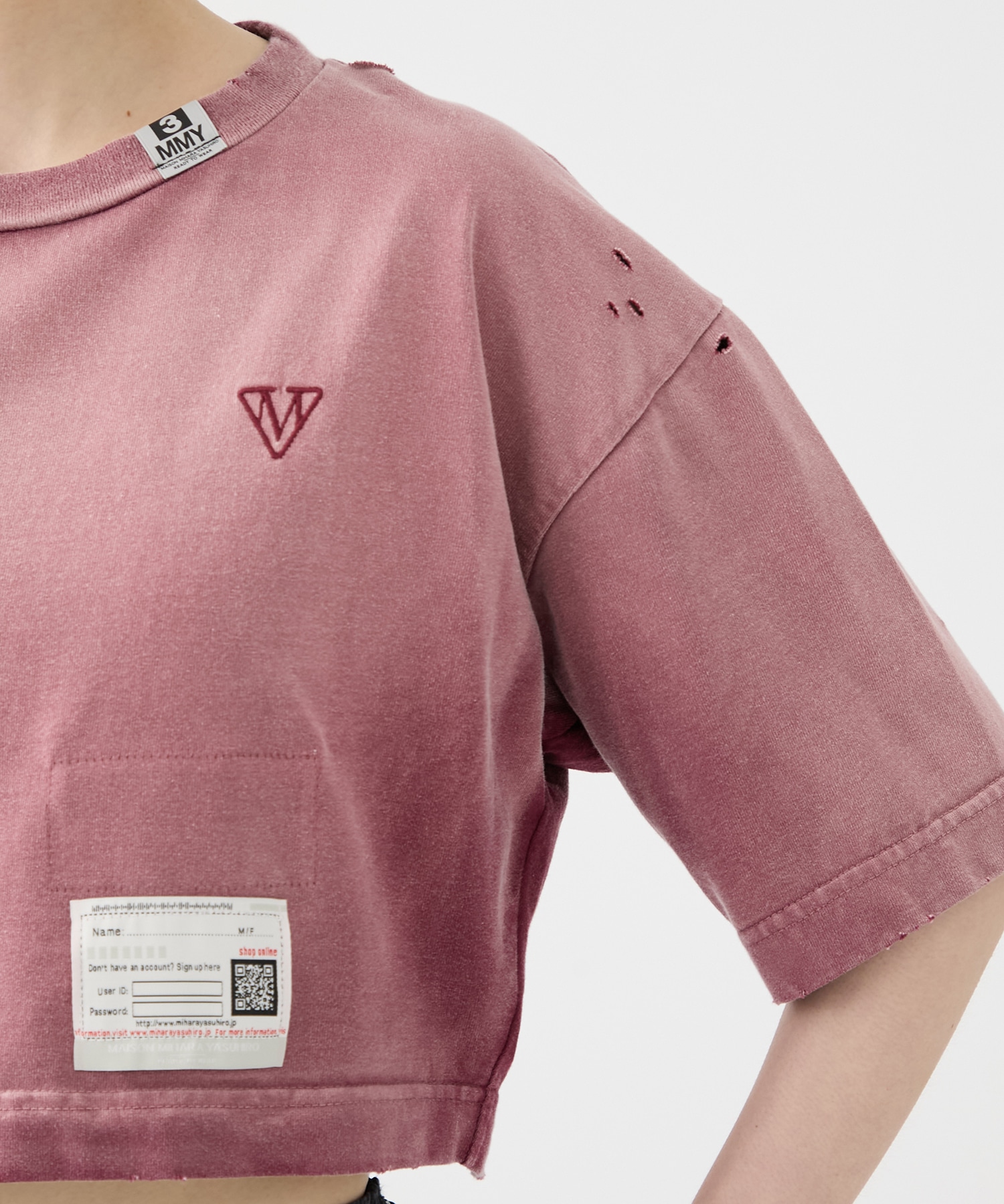 SUN FADED CROPPED TEE Maison MIHARA YASUHIRO