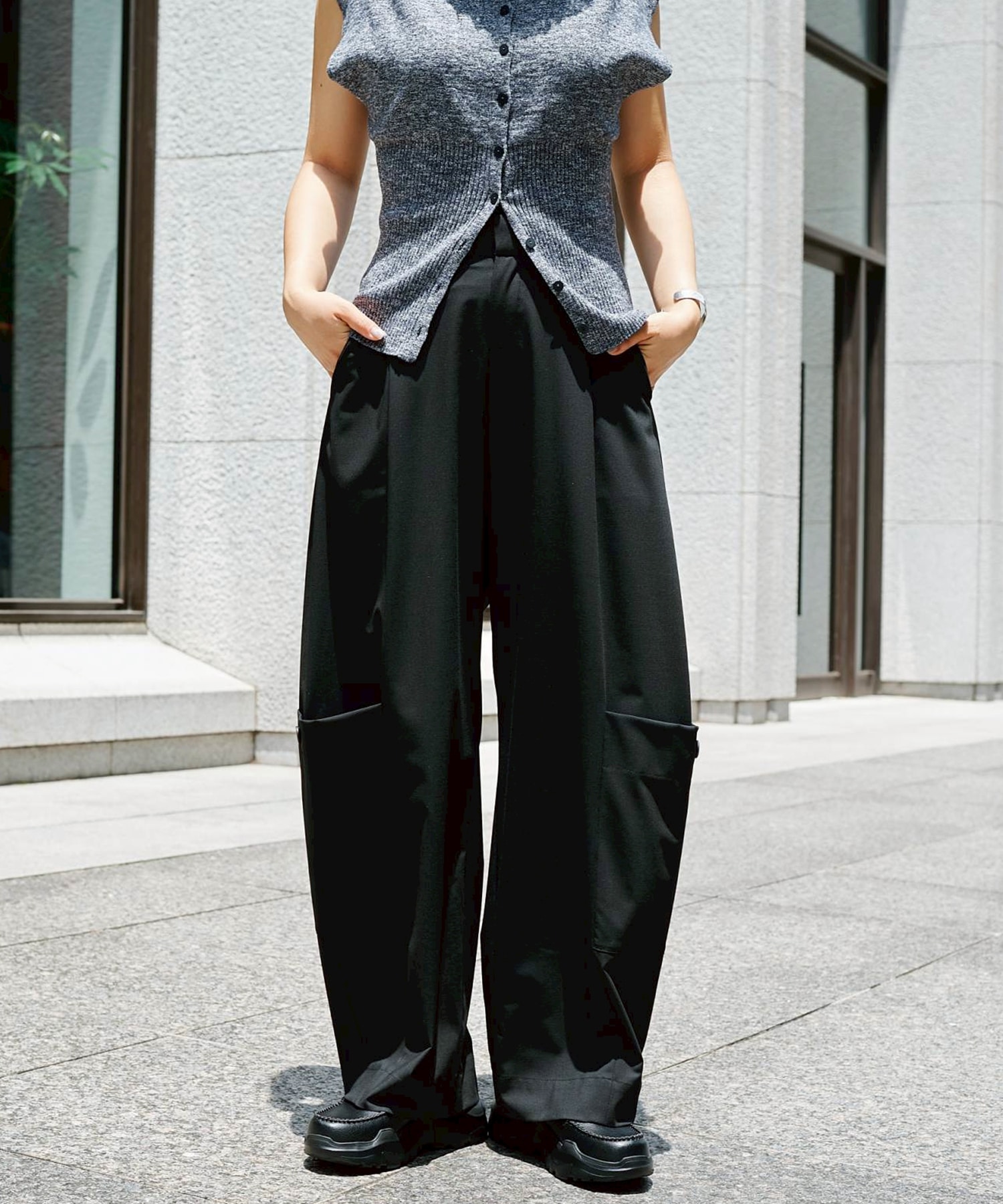 Barrel Leg Cargo Trousers STUDIOUS