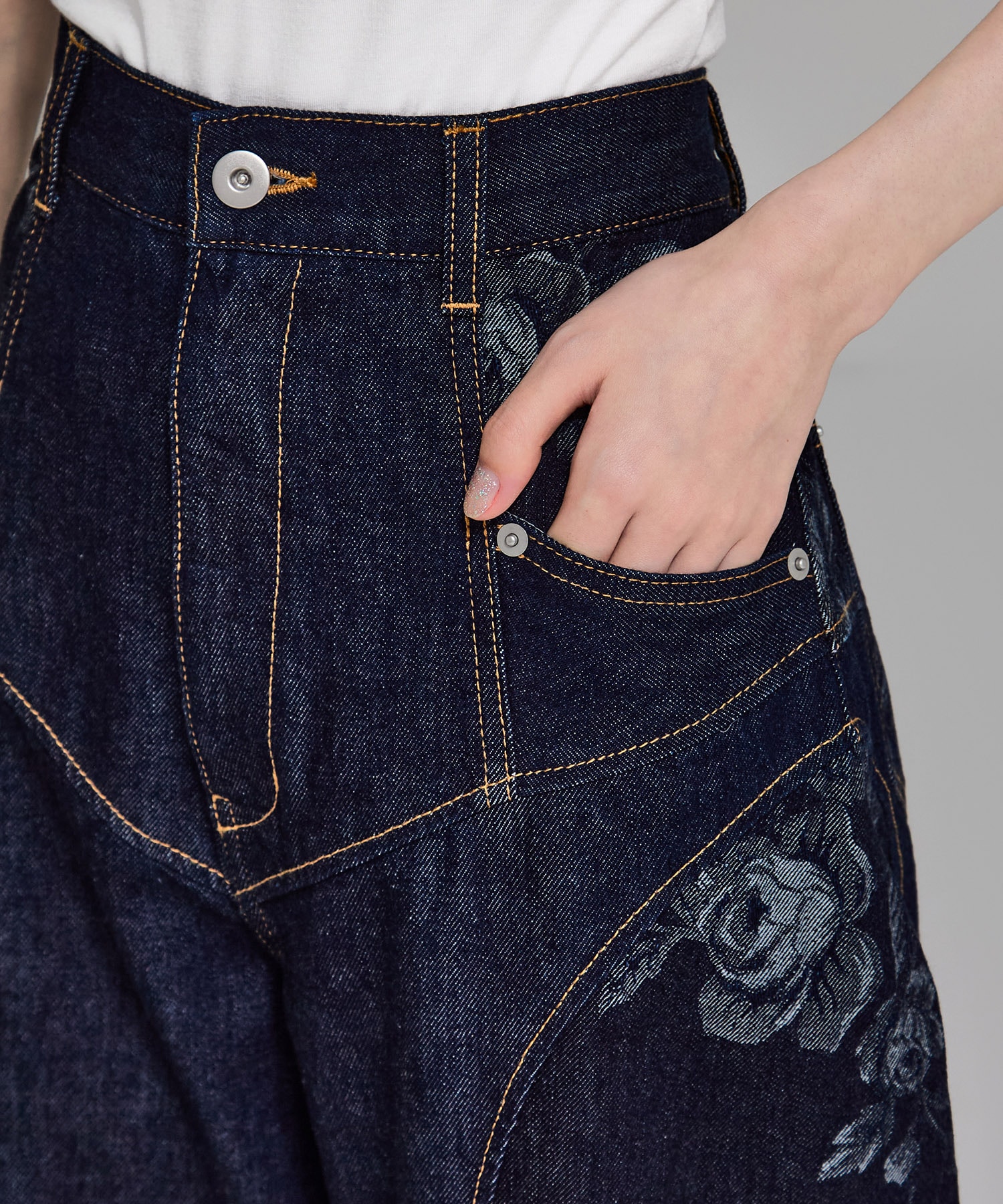 別注  ROSE DENIM PANTS FETICO