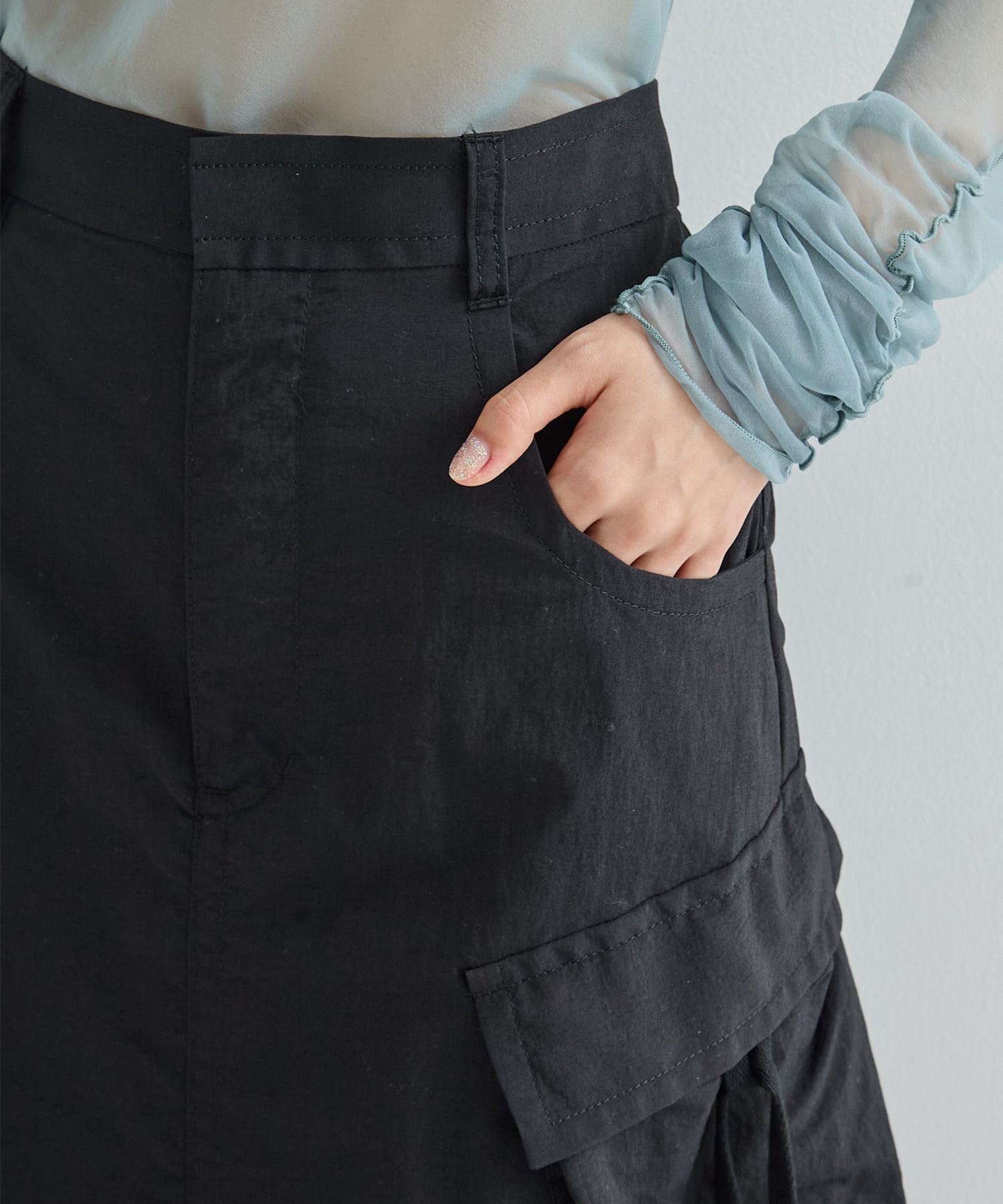 Drawstring Cargo Skirt STUDIOUS