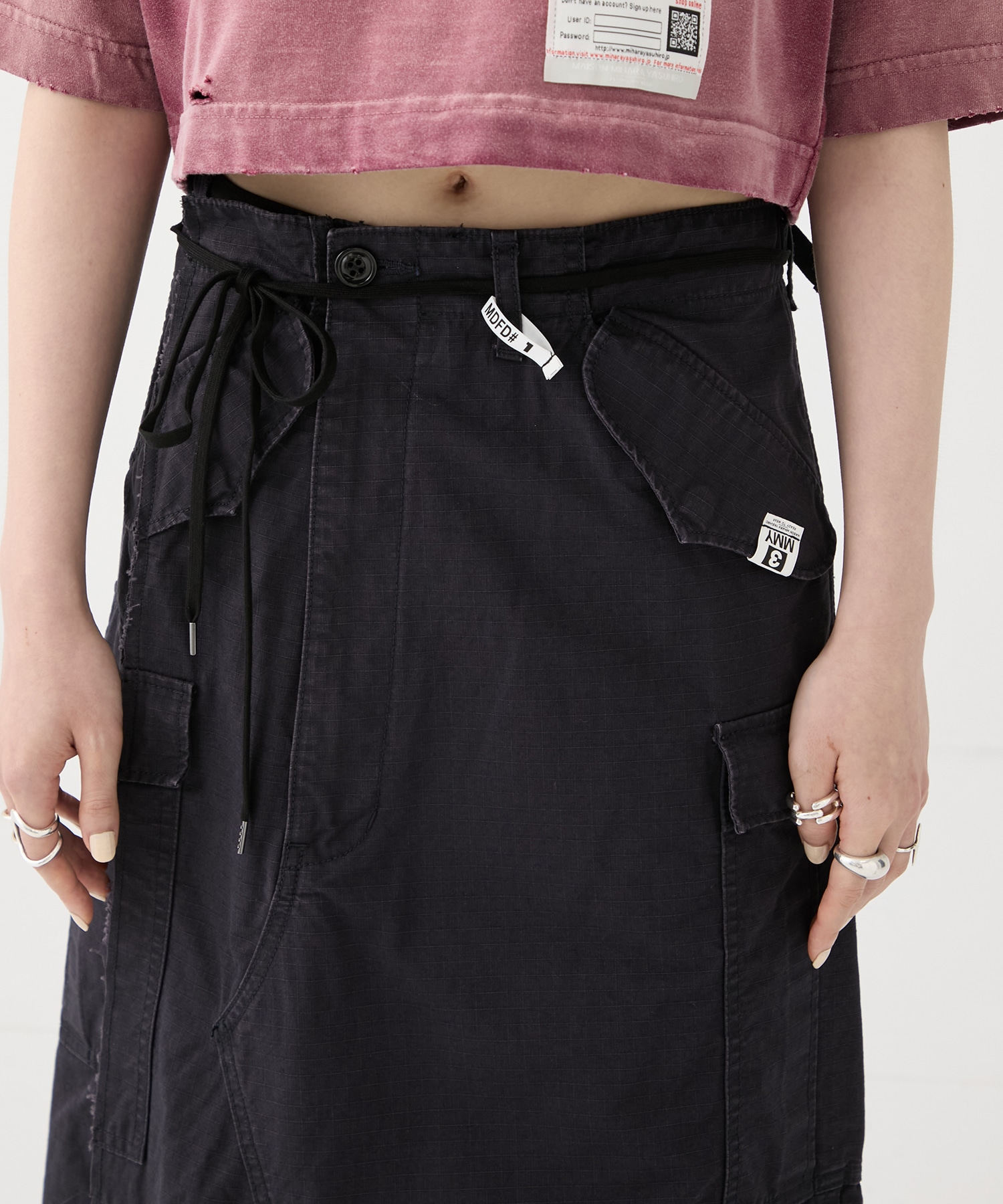 CARGO PNTS PASTED SKIRT Maison MIHARA YASUHIRO