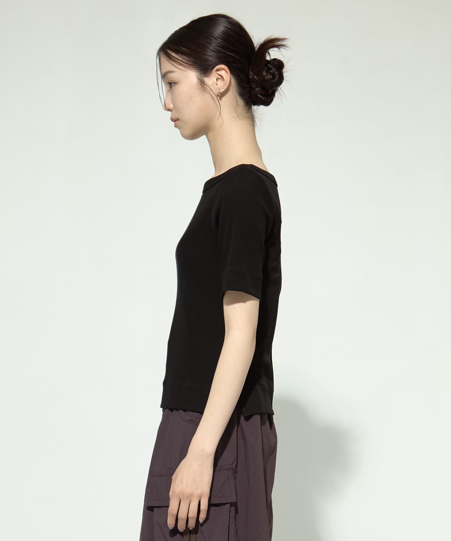 Luxury Smooth Boat Neck Tee STUDIOUS