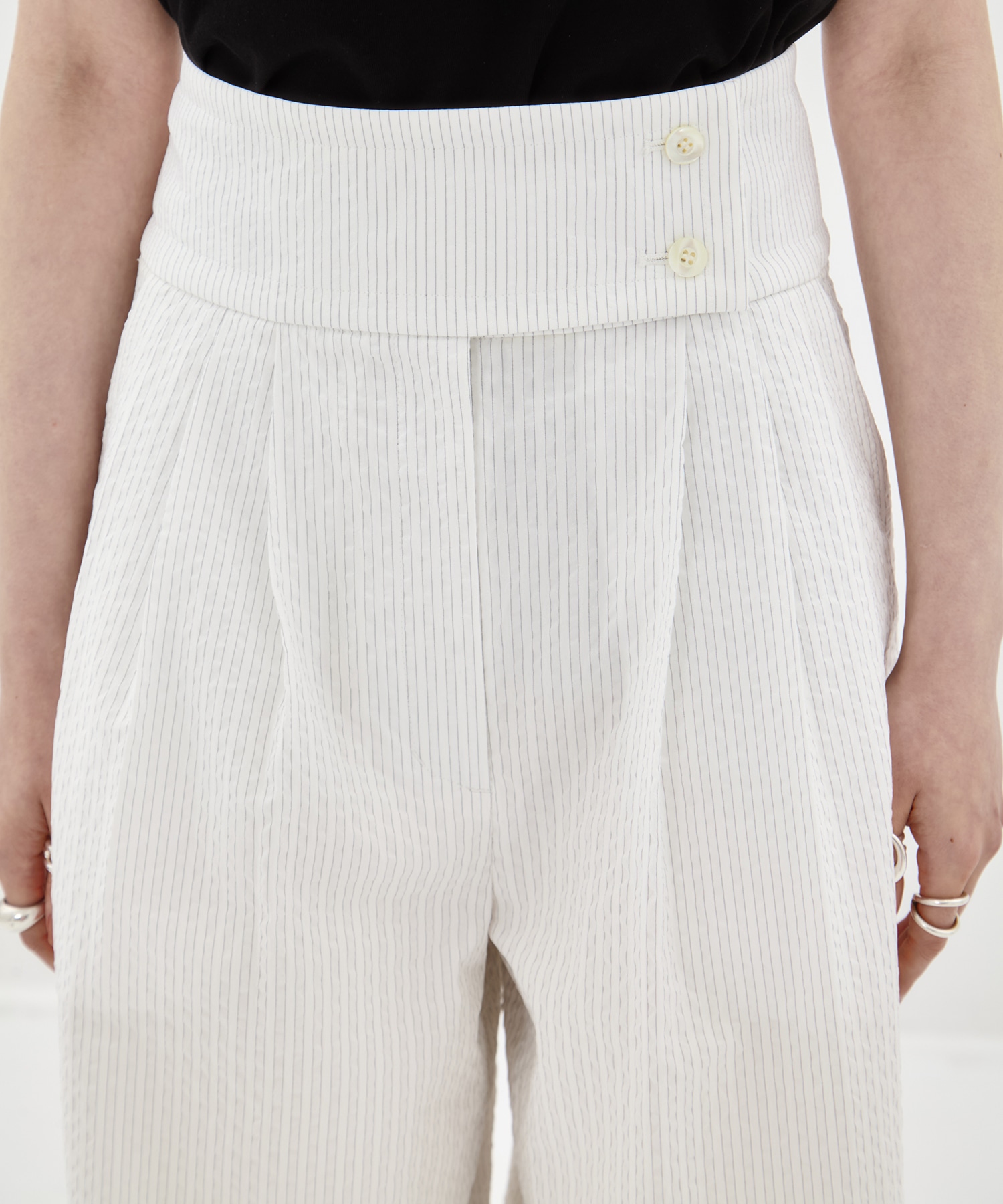 Seersucker Flare Pants STUDIOUS