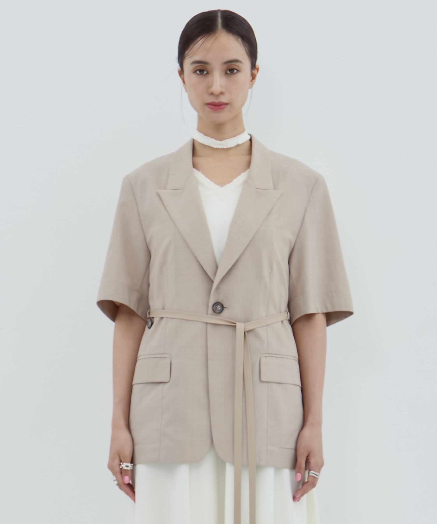 Half Sleeve Summer Wool Jacket STUDIOUS
