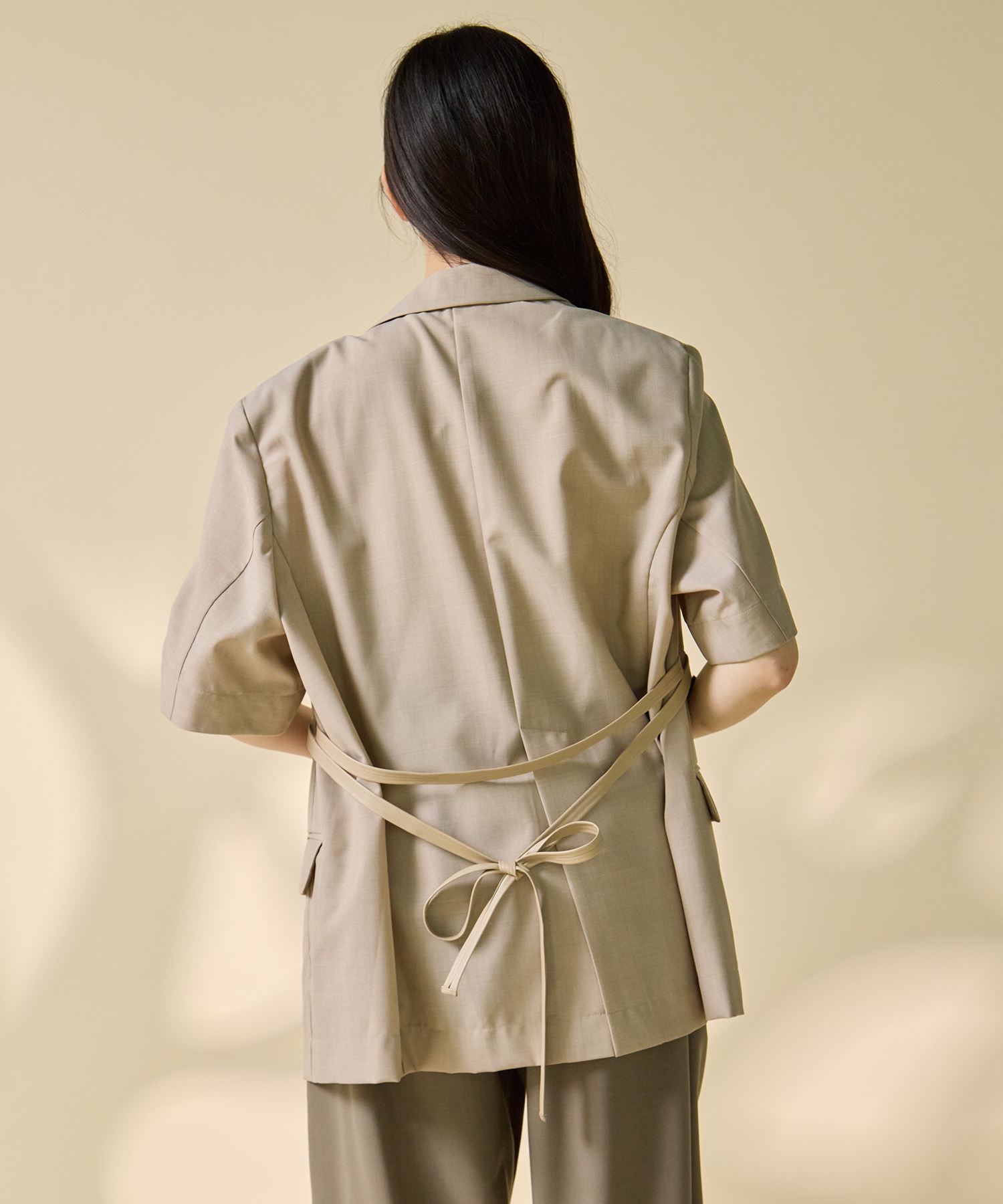 Half Sleeve Summer Wool Jacket STUDIOUS