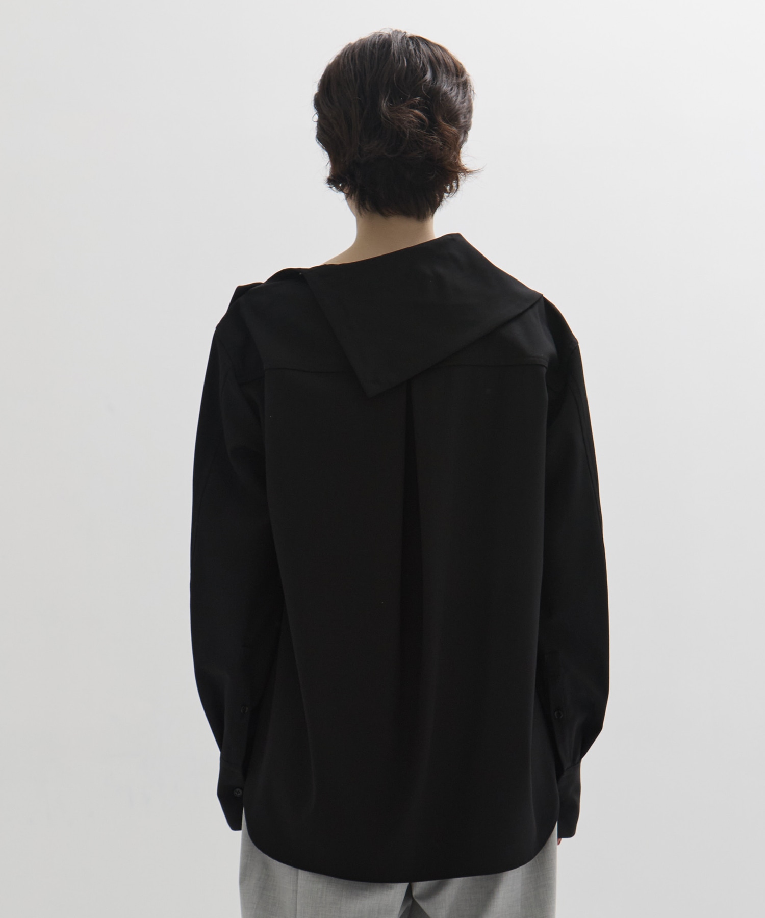 Viscose Wool Big Collar Shirt STUDIOUS