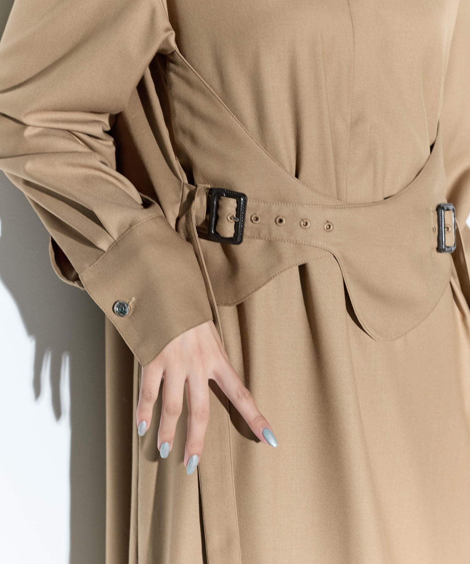 Cape belt dress MURRAL