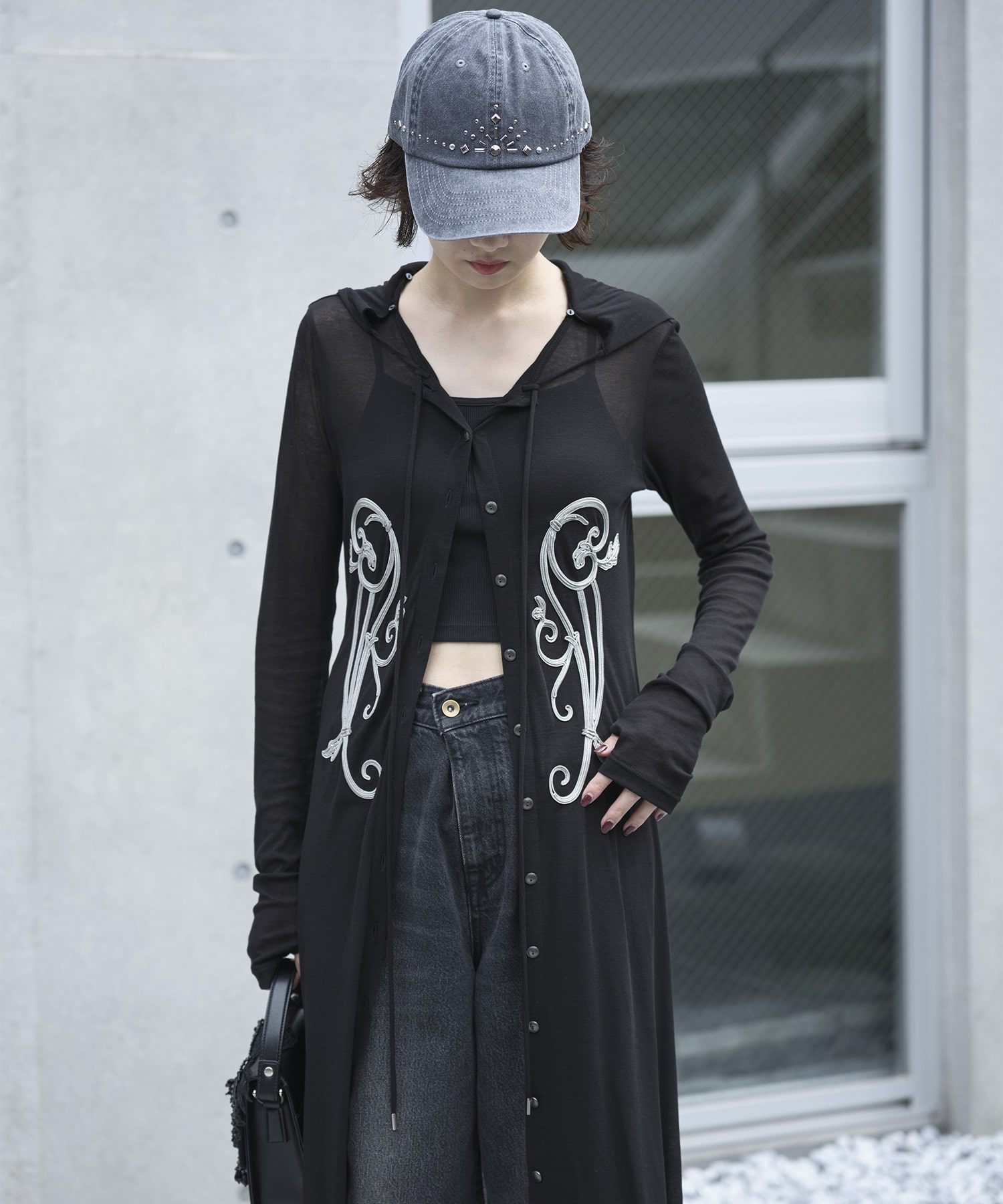 別注 iron embroidery cotton sheer onpiec tanakadaisuke