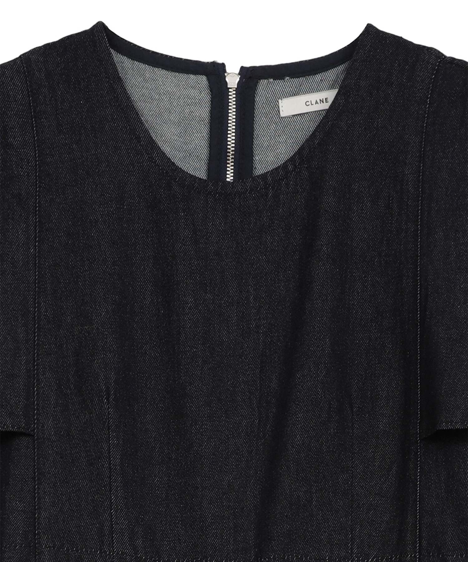 SQUARE SLEEVE DENIM ALL IN ONE CLANE