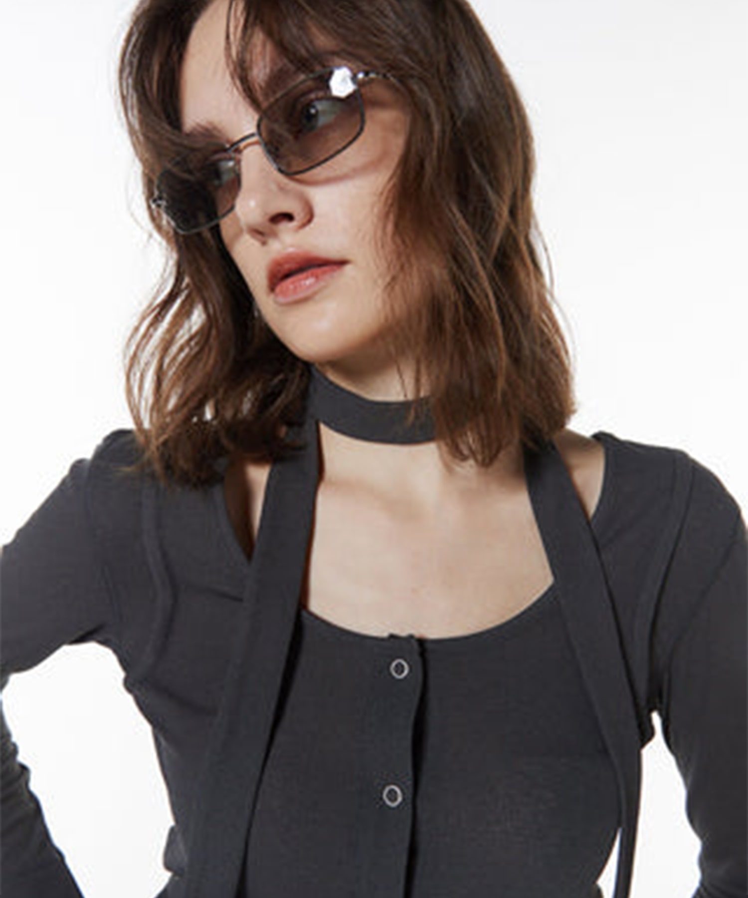 SCARF CHOKER TOPS JOSEMOON