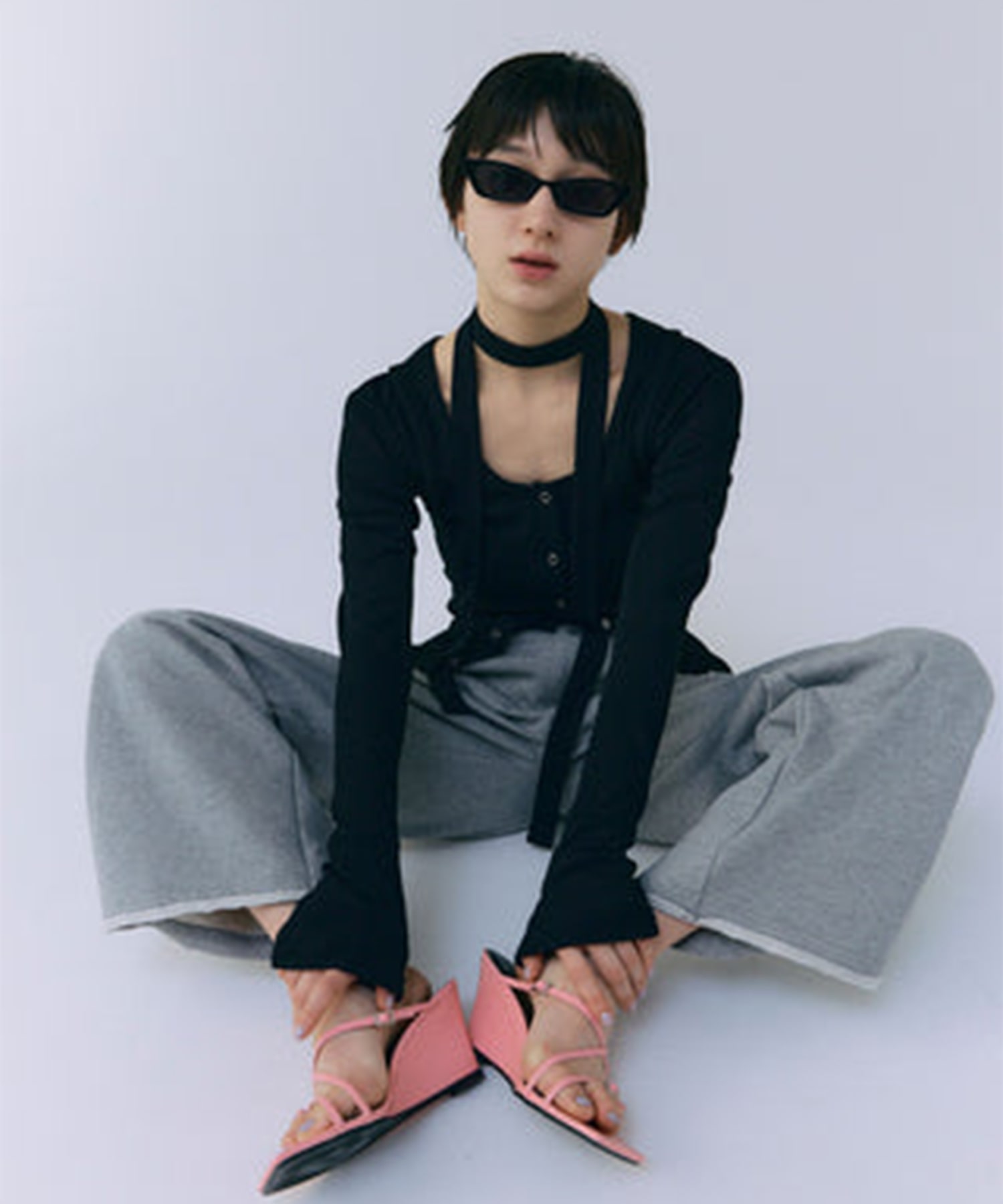 SCARF CHOKER TOPS JOSEMOON