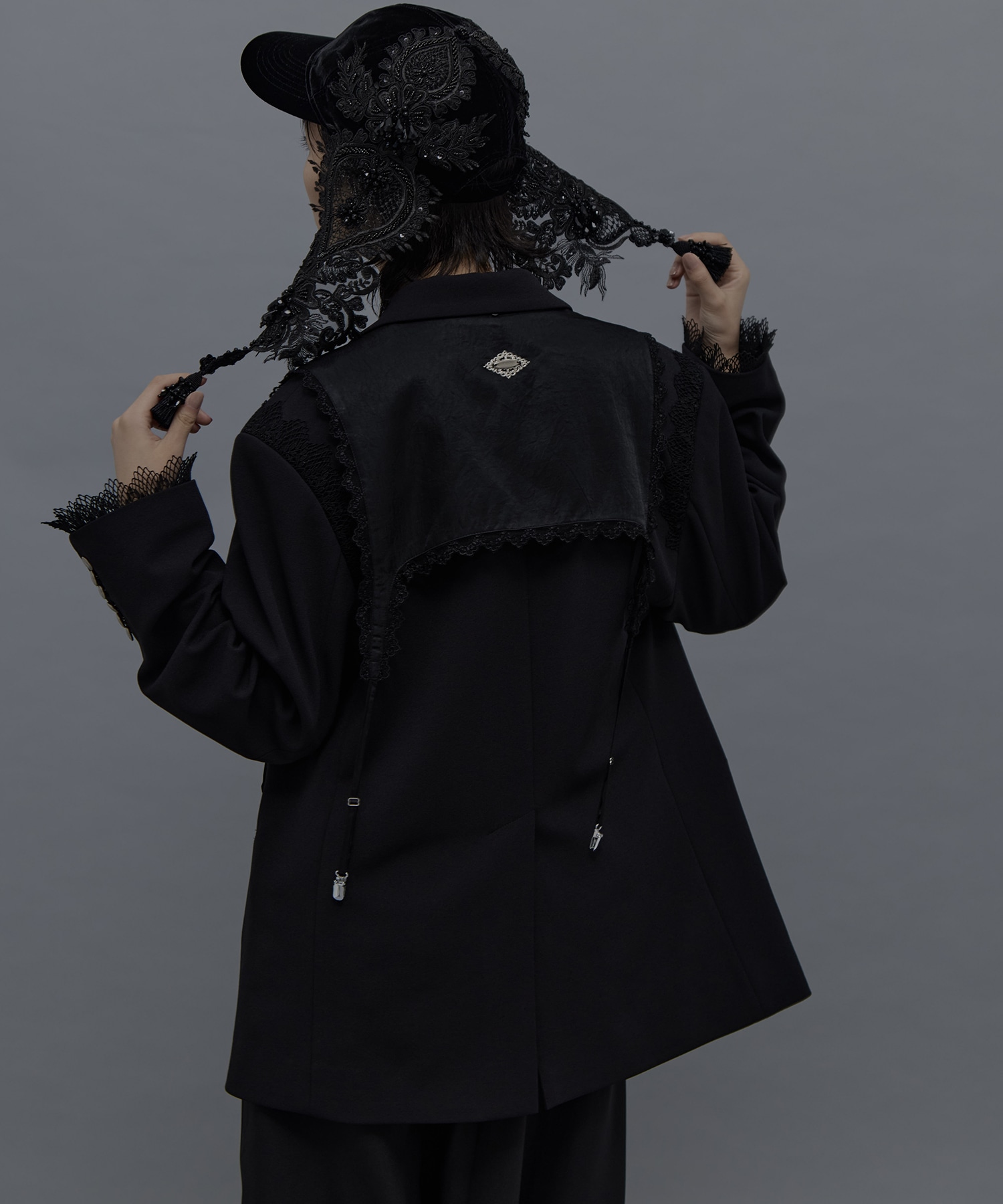 garter collar peaked lapel jacket tanakadaisuke