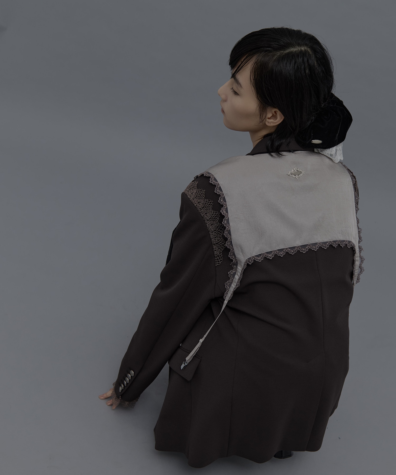 garter collar peaked lapel jacket tanakadaisuke
