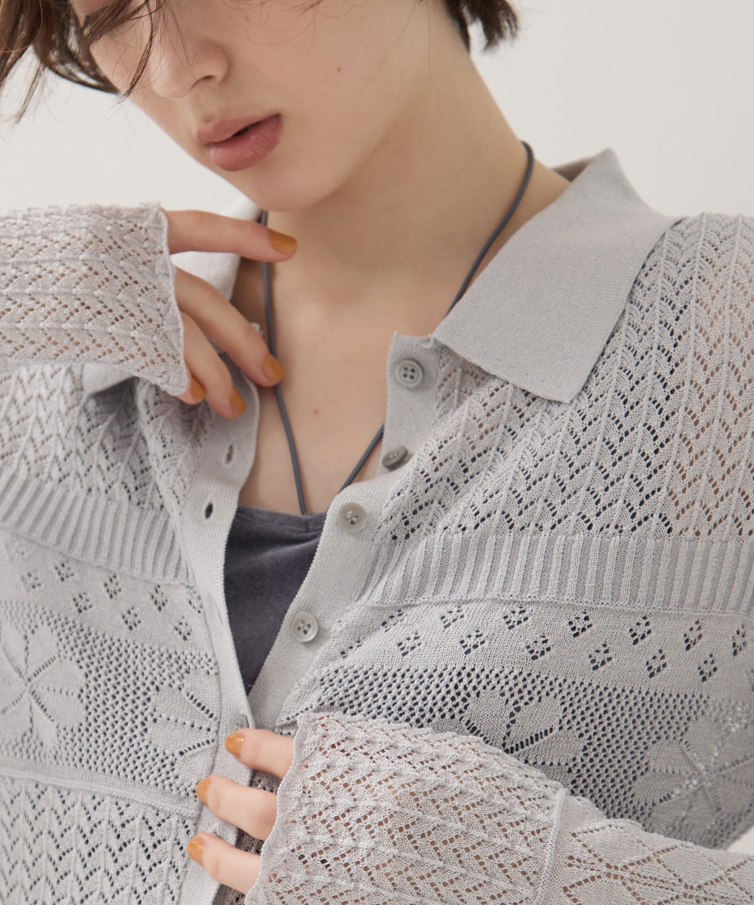 Flower Lace Knit Top EMILY ODA