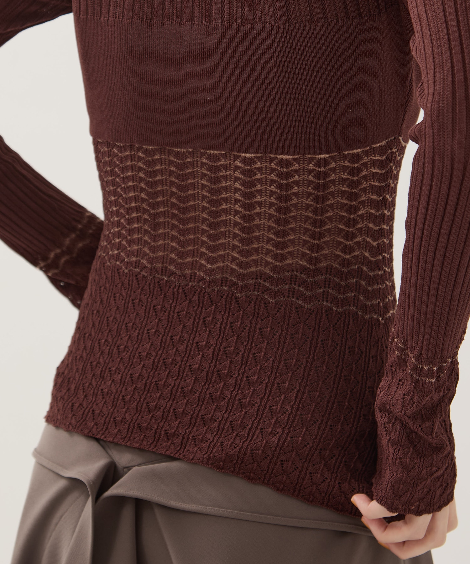 別注Square Neck Ripple Knit EMILY ODA