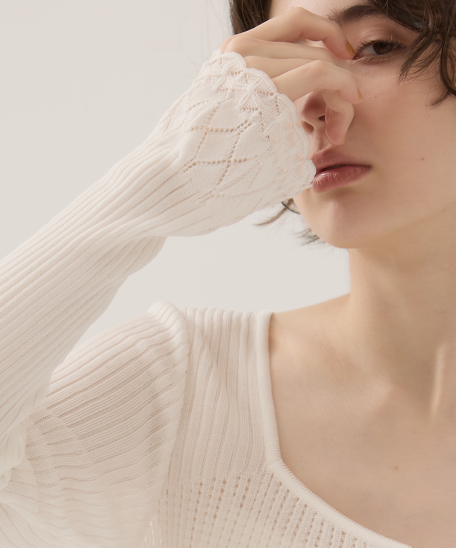 Lace Knit Cardigan EMILY ODA