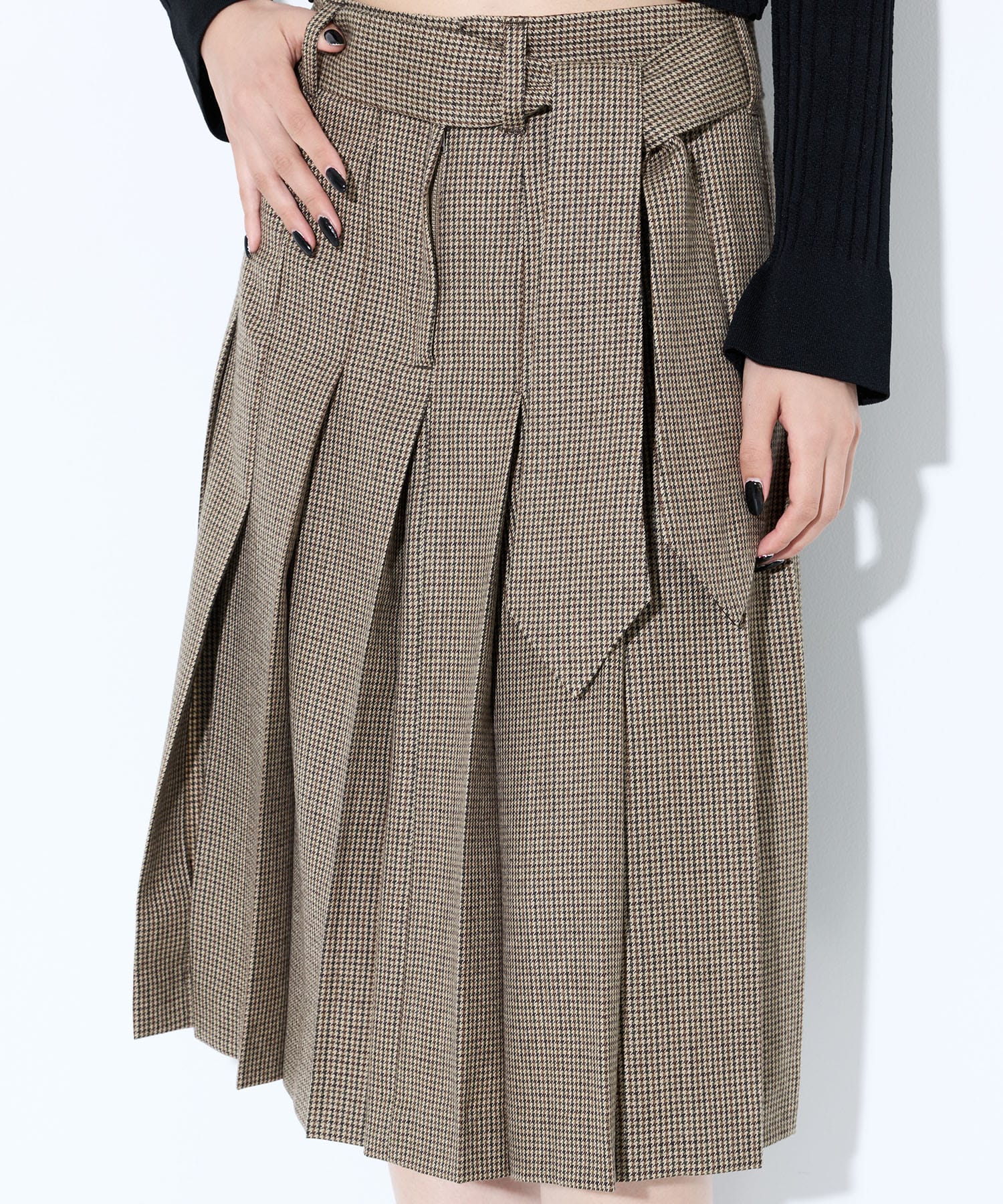 Wool check skirt TOGA