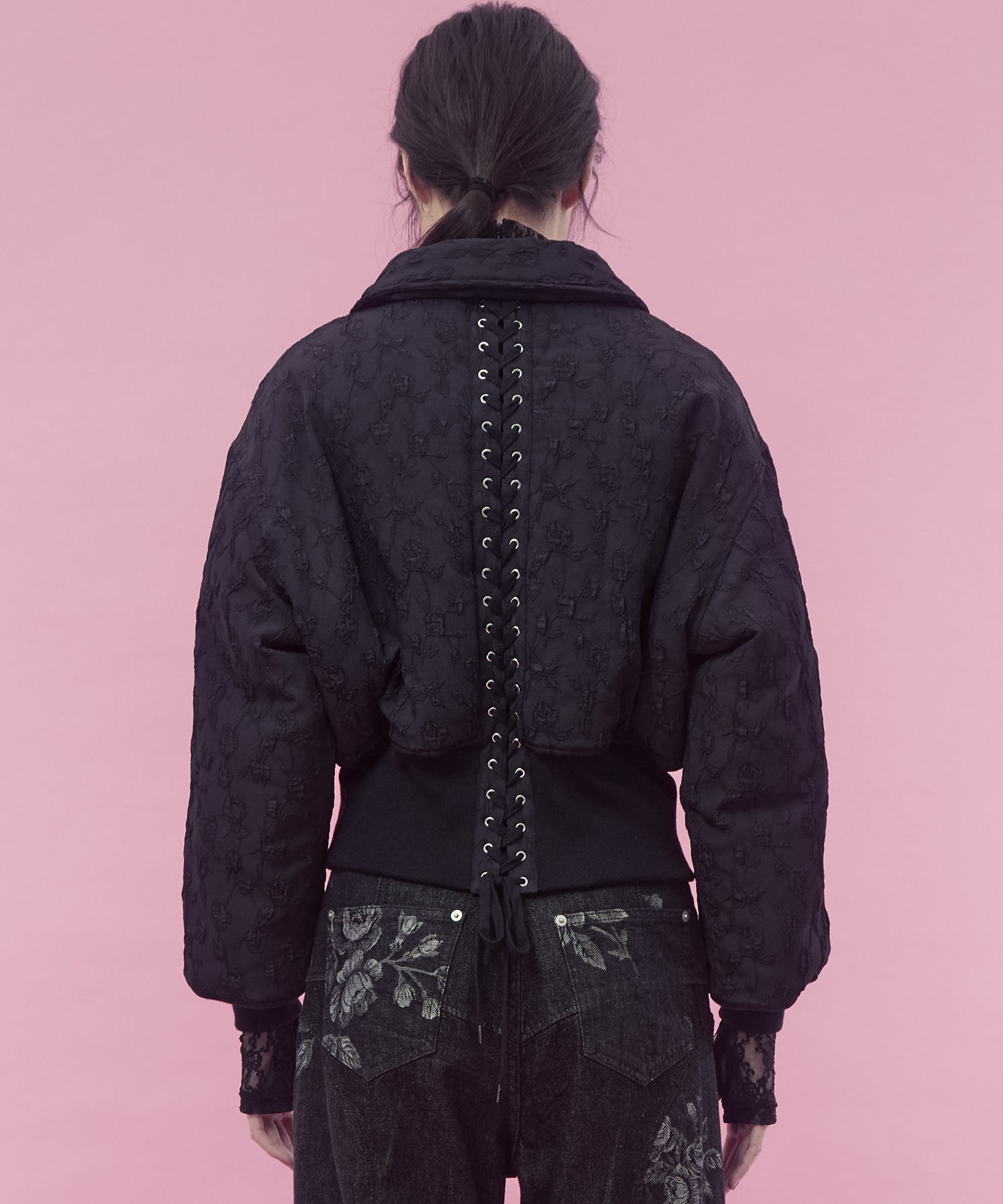 Floral jacquard bomber jacket FETICO